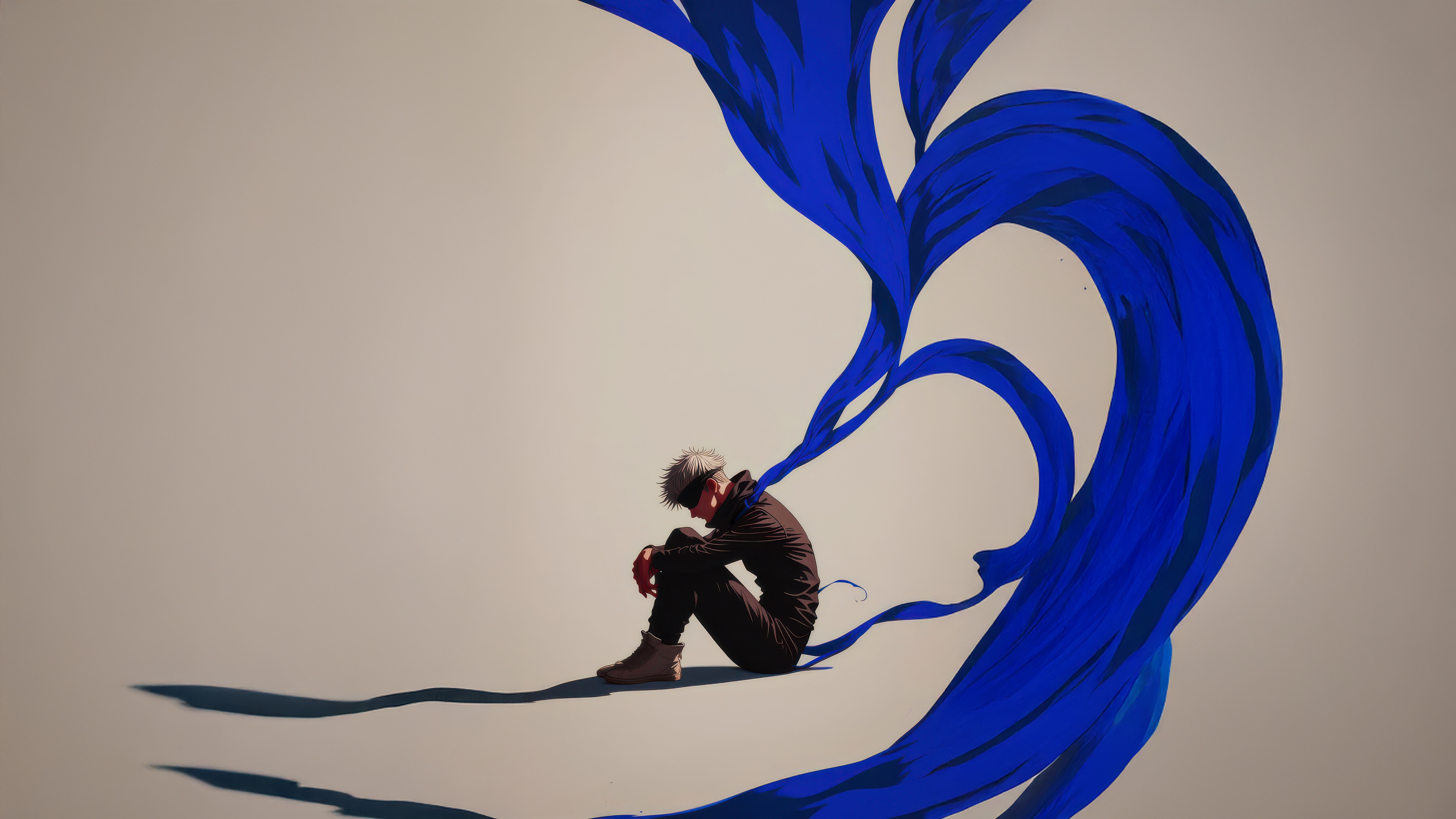 Gojo Satoru with Blue Energy HD Wallpaper