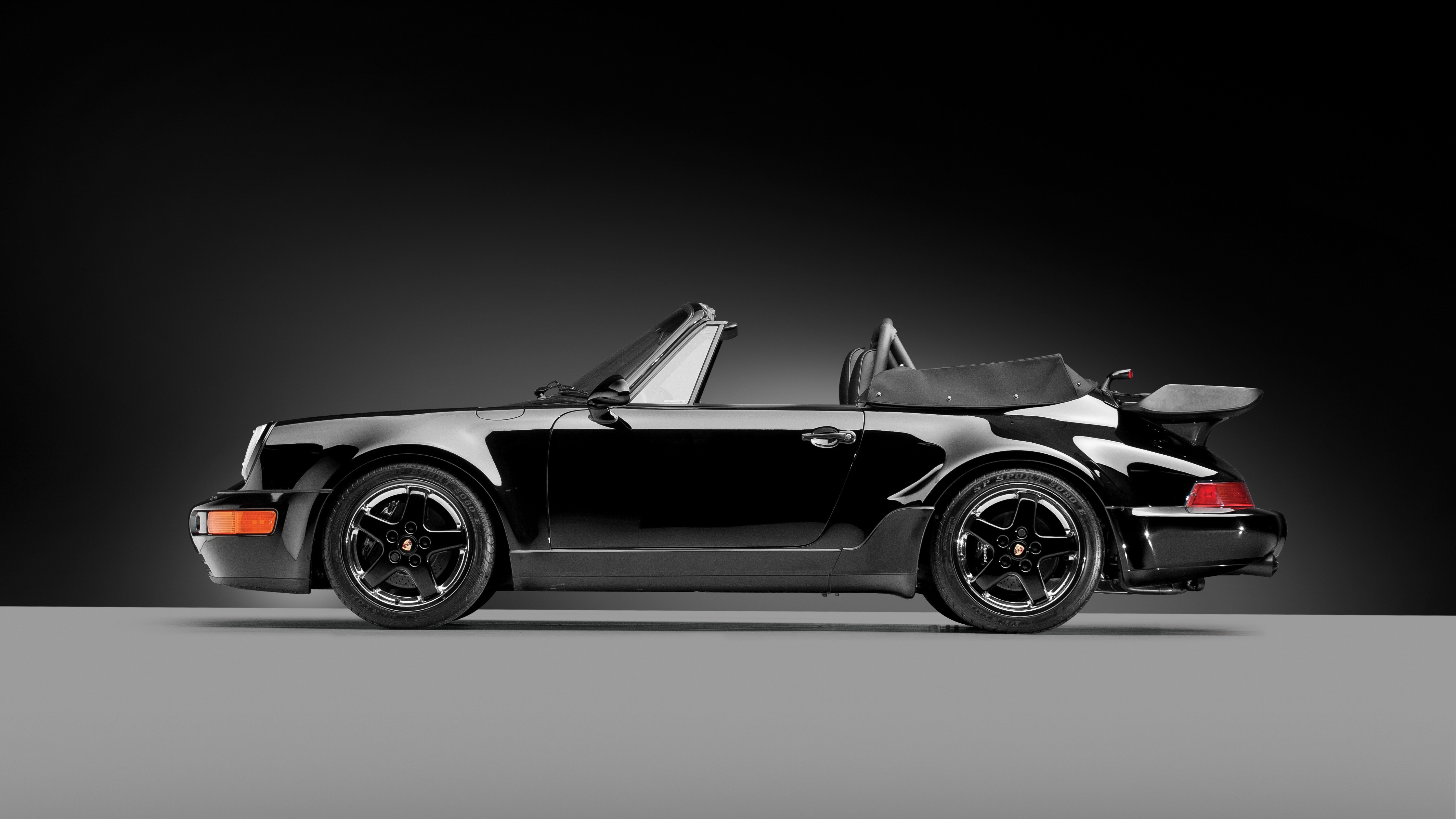Black Porsche 911 America Roadster HD Wallpaper