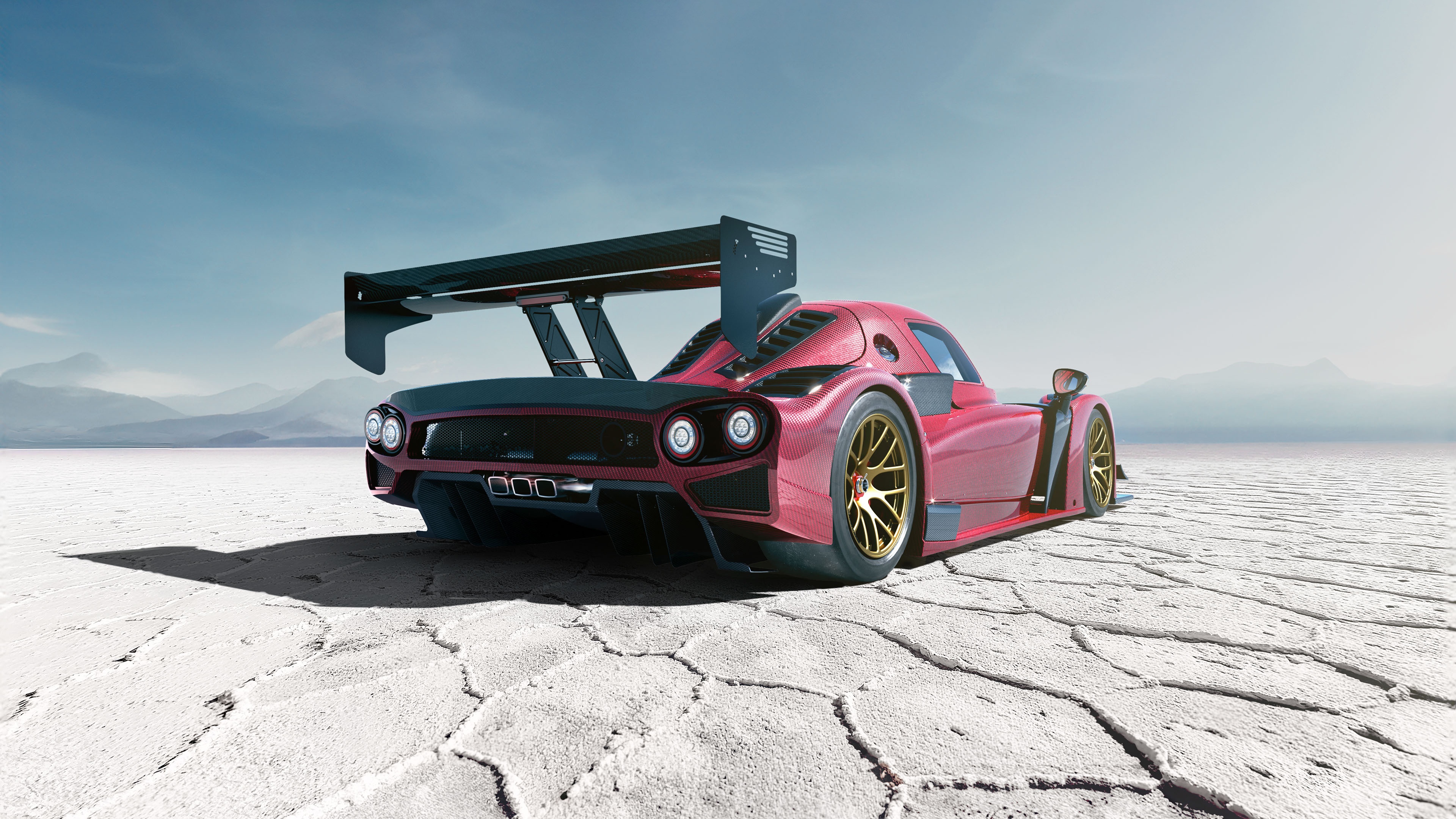 Radical 700r car on salt flats HD Wallpaper