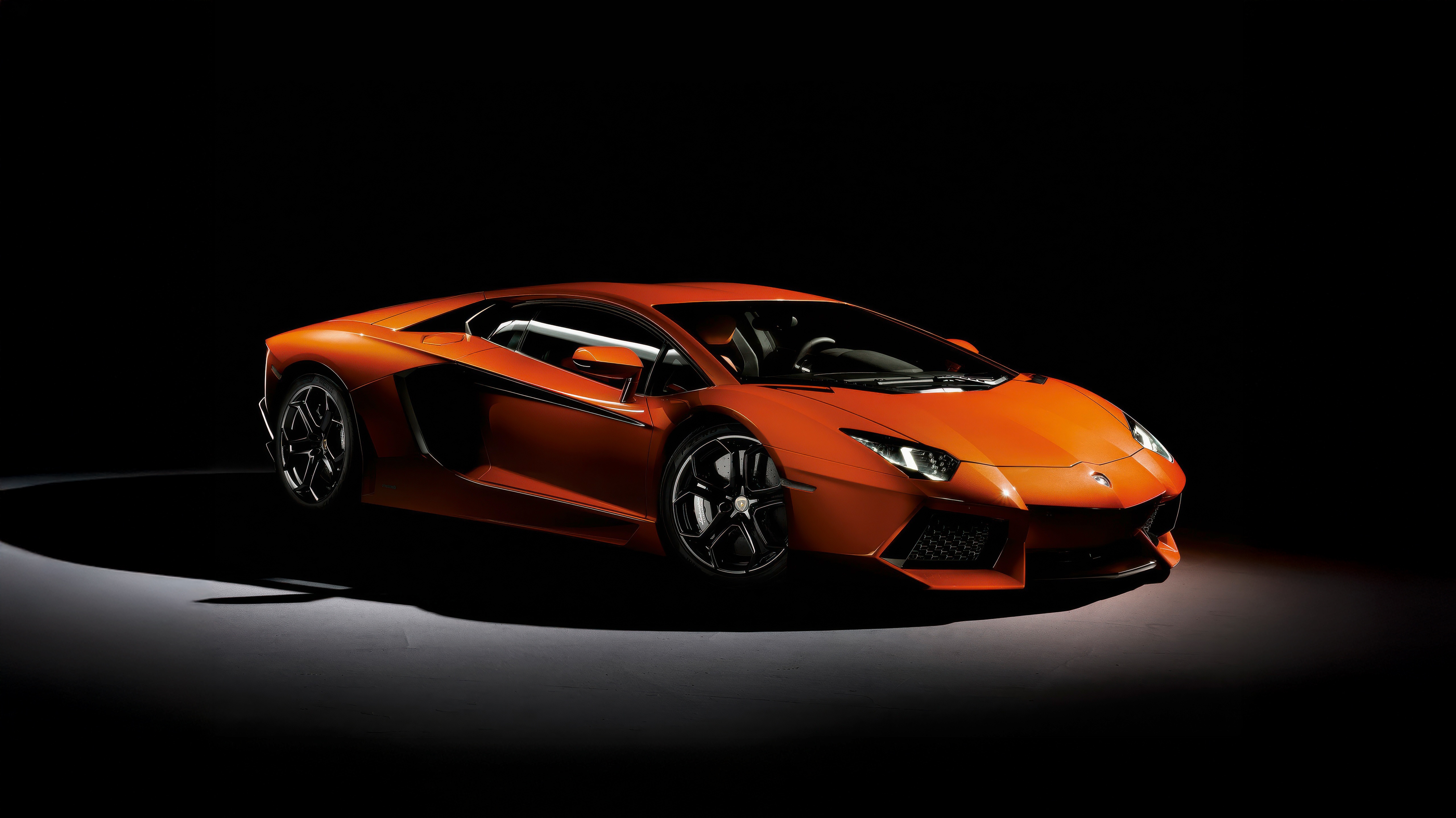 Orange Lamborghini Aventador LP 700-4 Sports Car HD Wallpaper