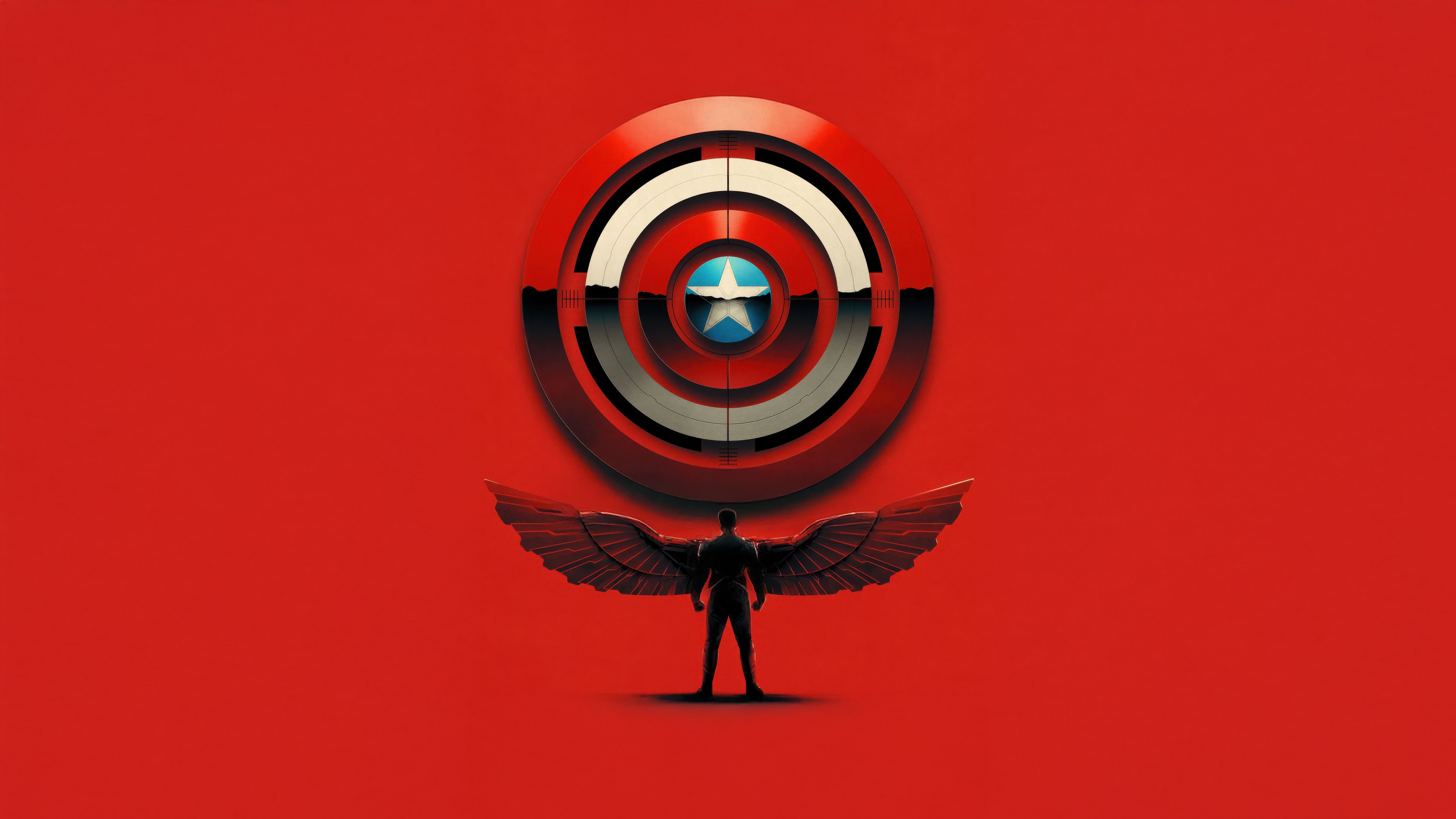 Captain America and Falcon's Shield HD Wallpaper