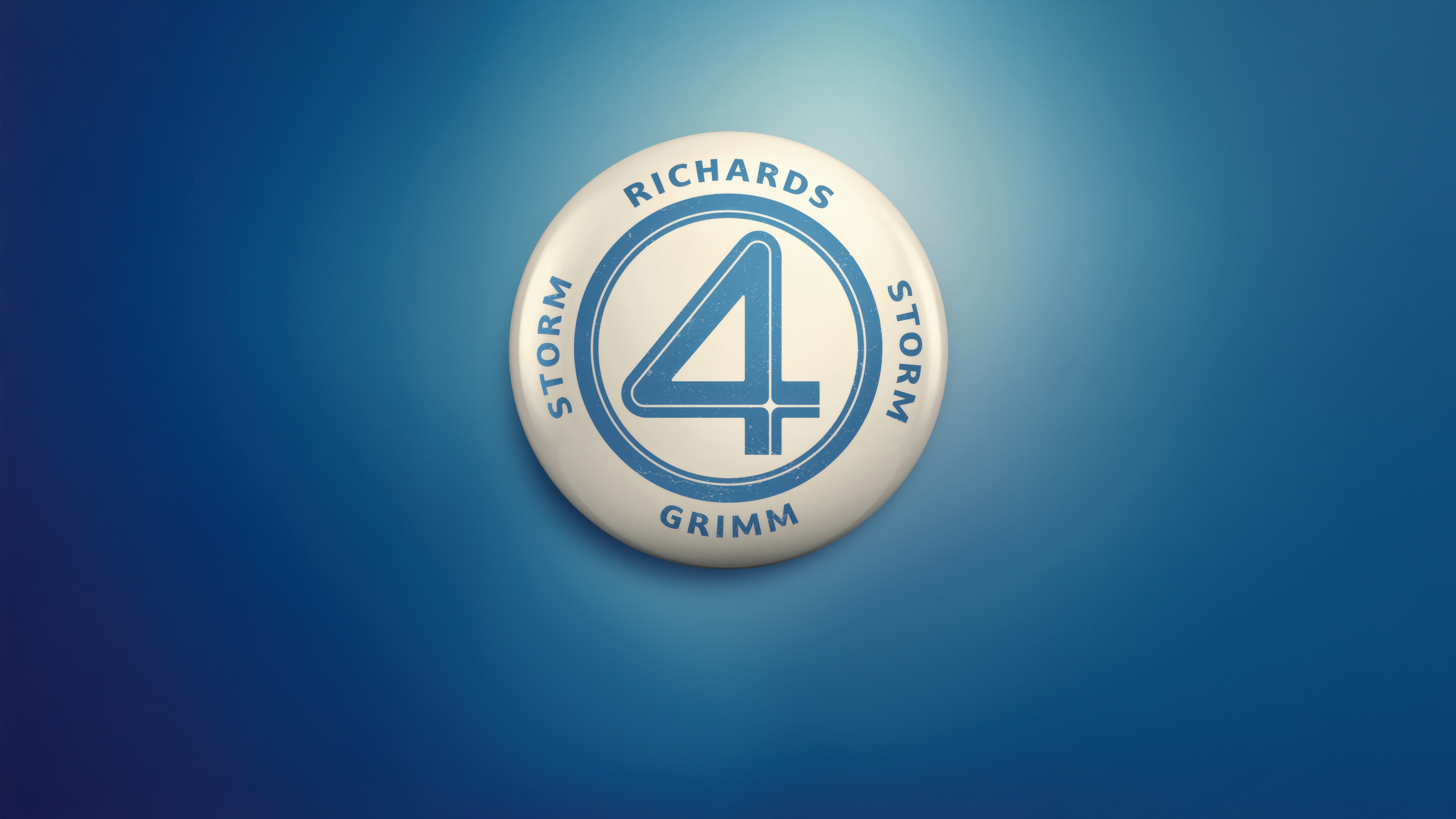 The Fantastic Four "4" Logo Button HD Wallpaper