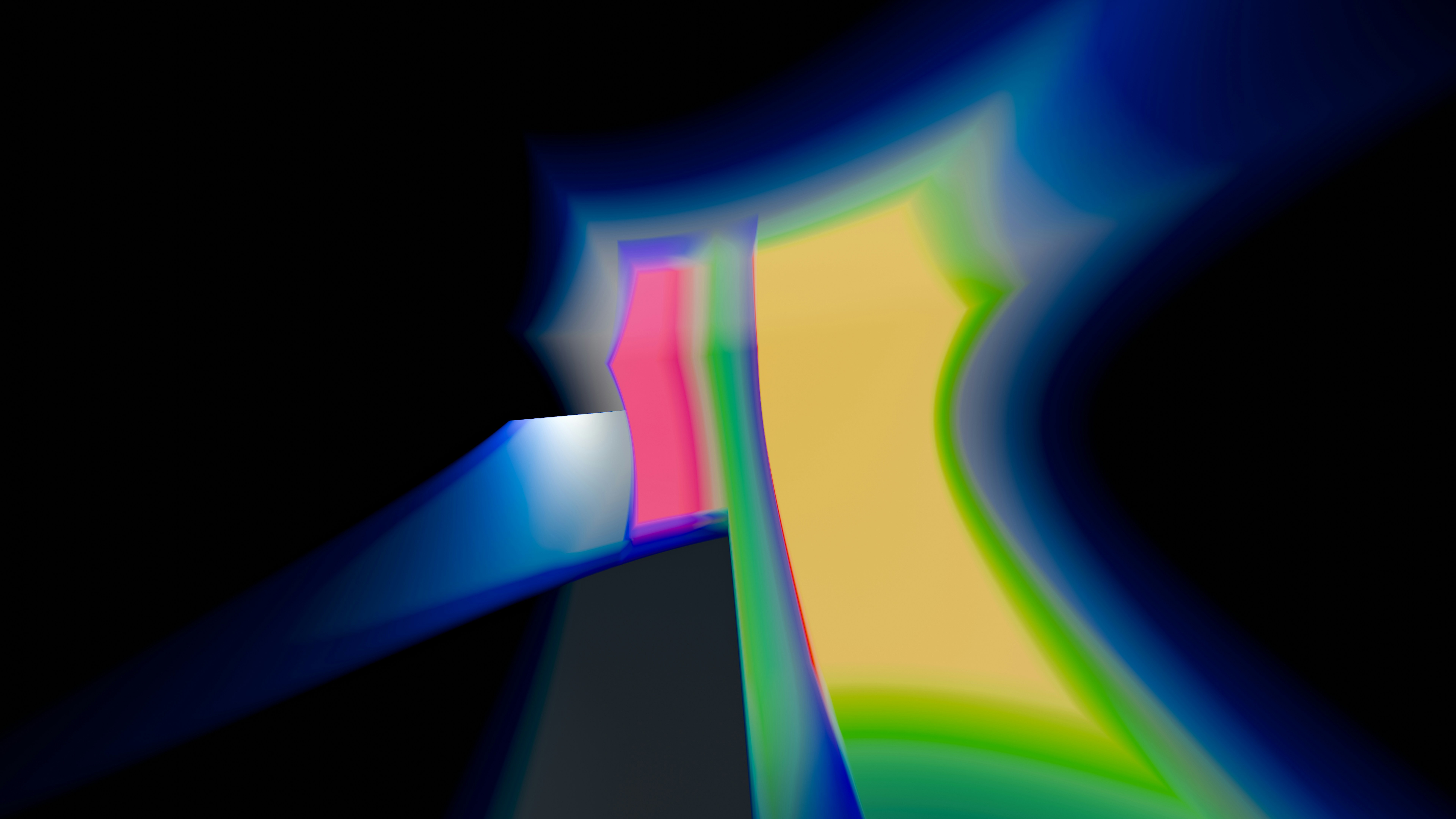 Abstract shapes with glowing light effects HD Wallpaper