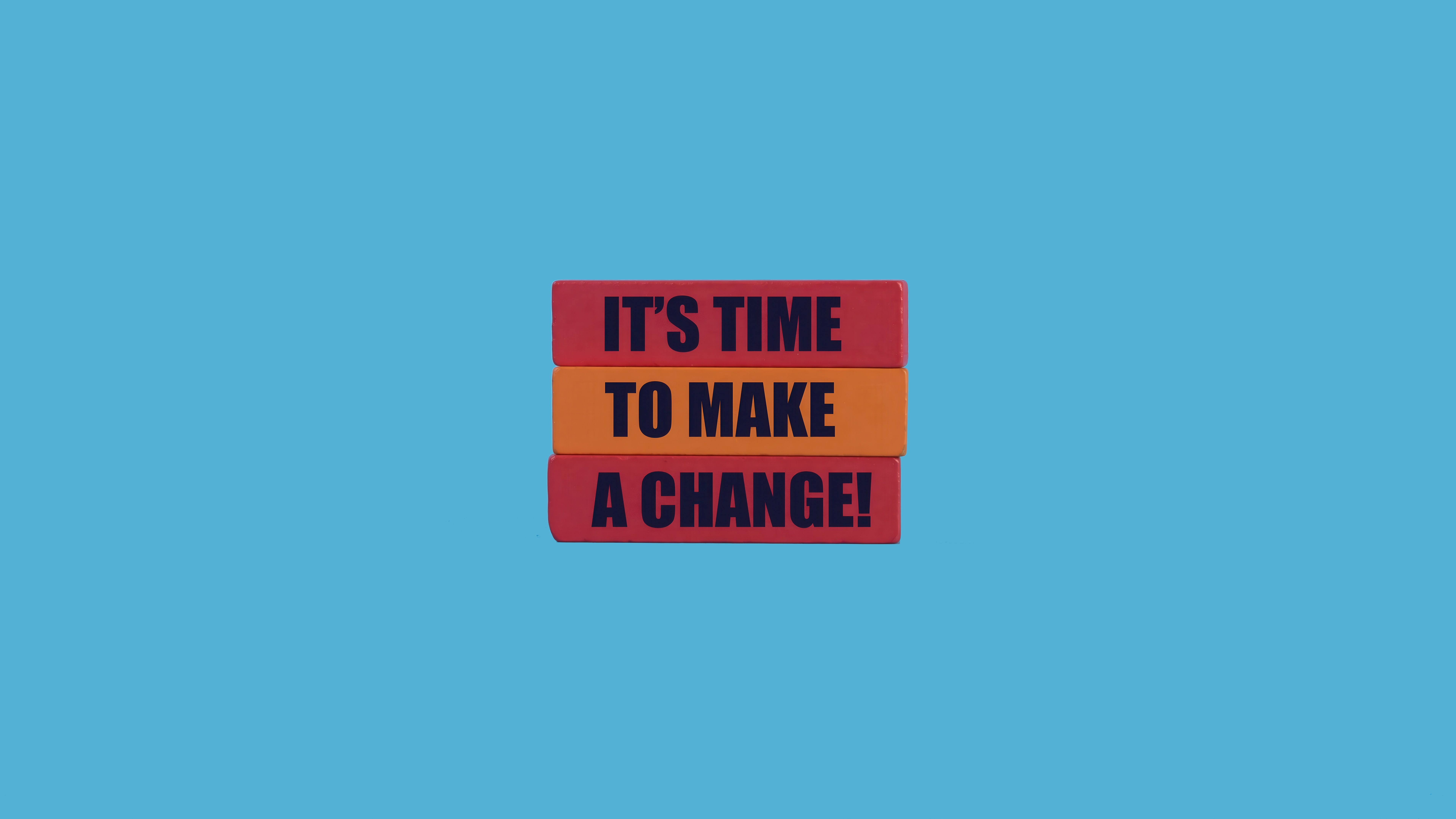 It's Time To Make A Change Blocks HD Wallpaper