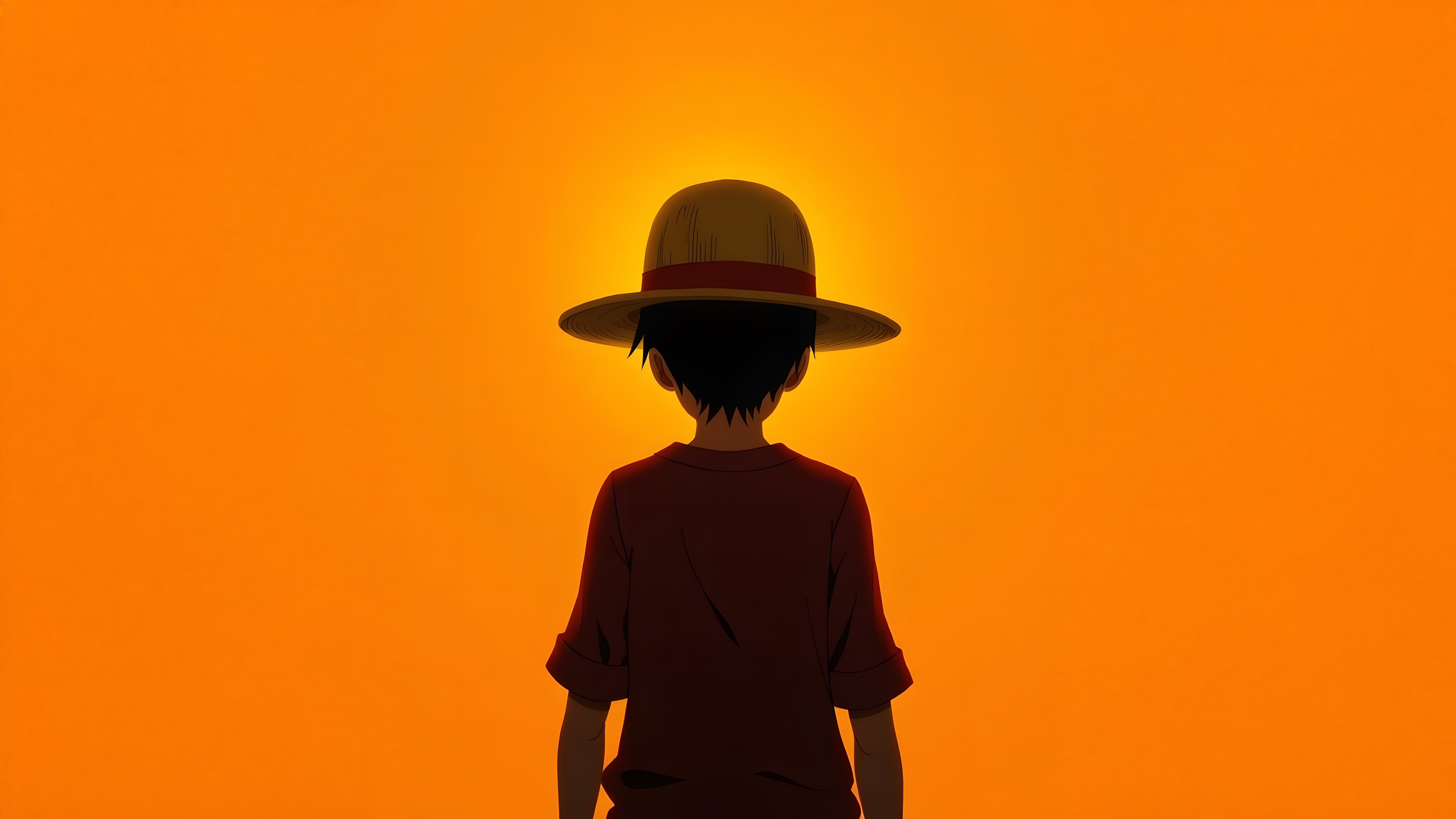 Luffy from One Piece facing the sun HD Wallpaper