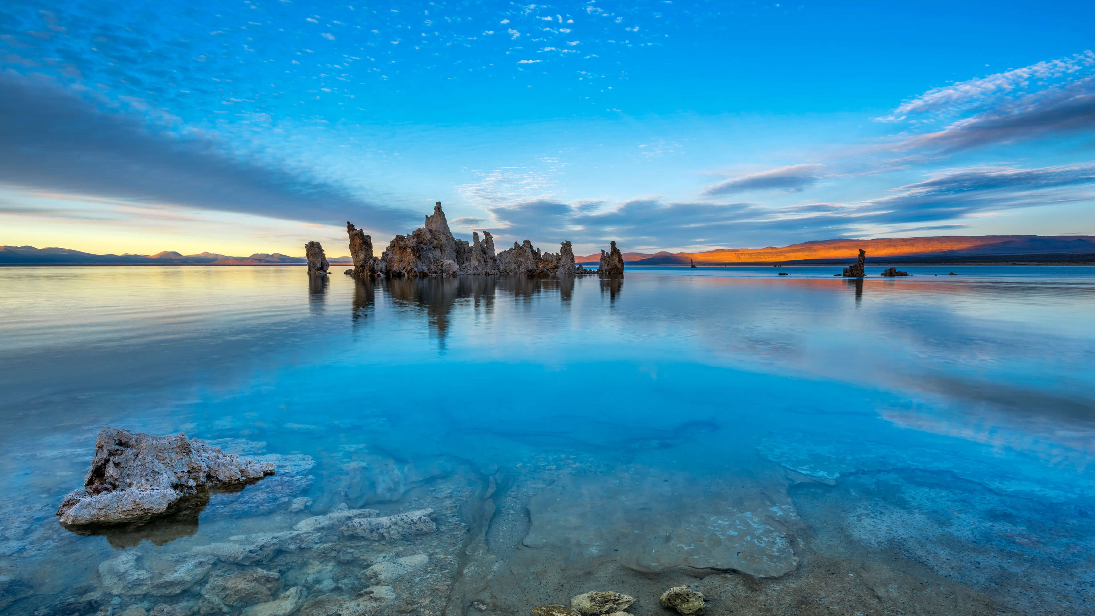 Mono Lake California Usa at Sunrise HD Wallpaper