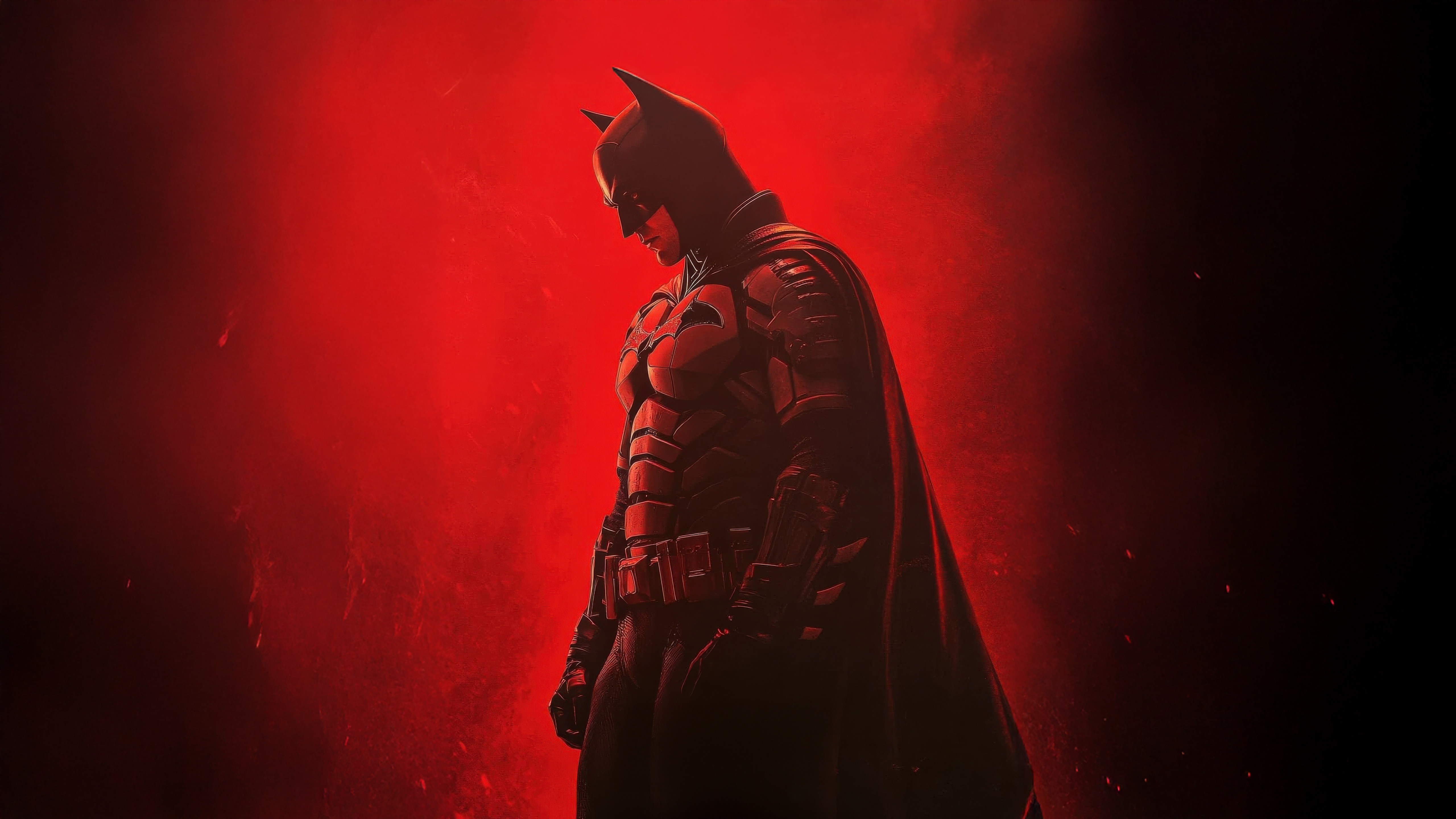 Batman in Red Light HD Wallpaper