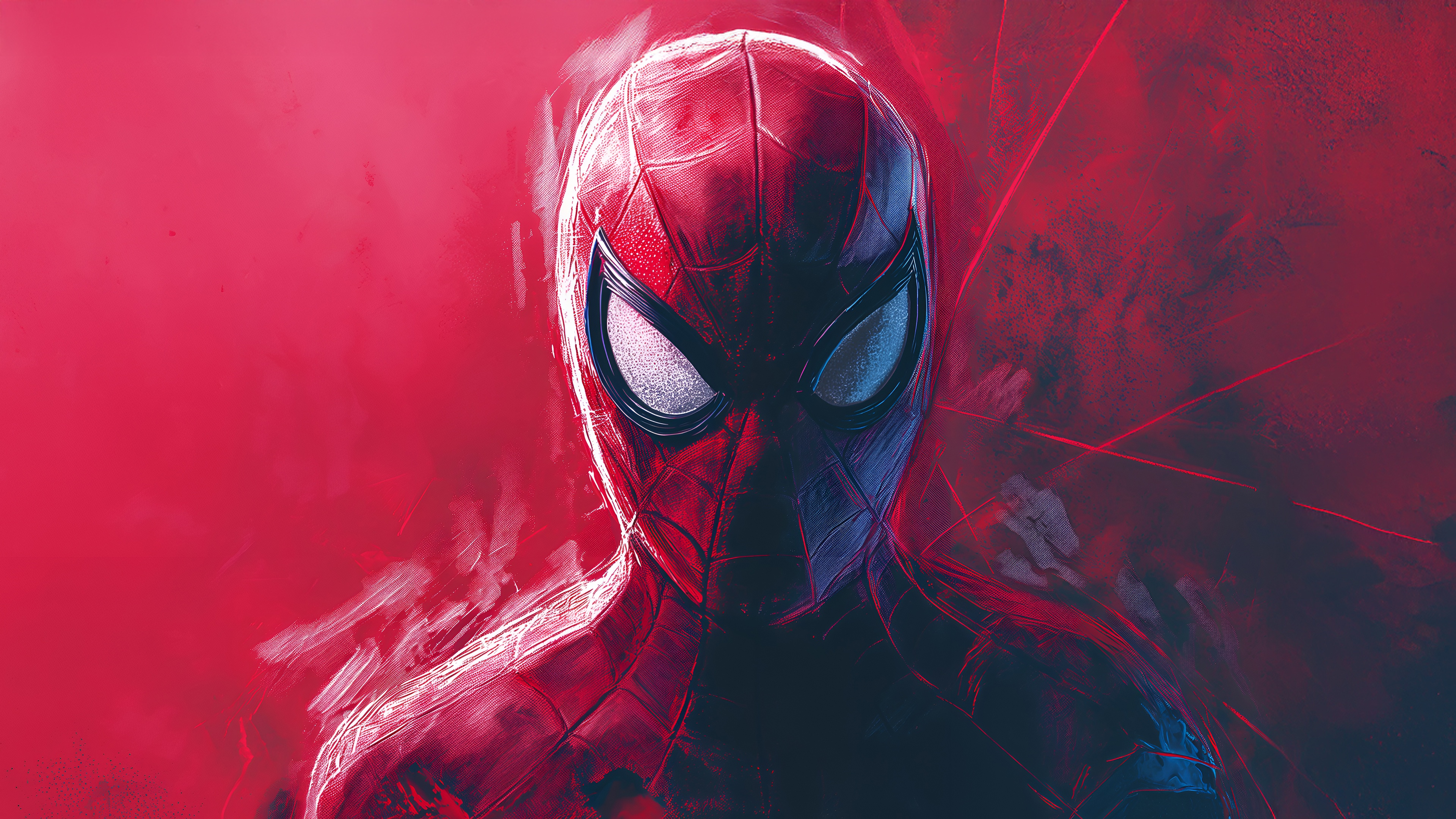 Spider-Man in Red Suit HD Wallpaper