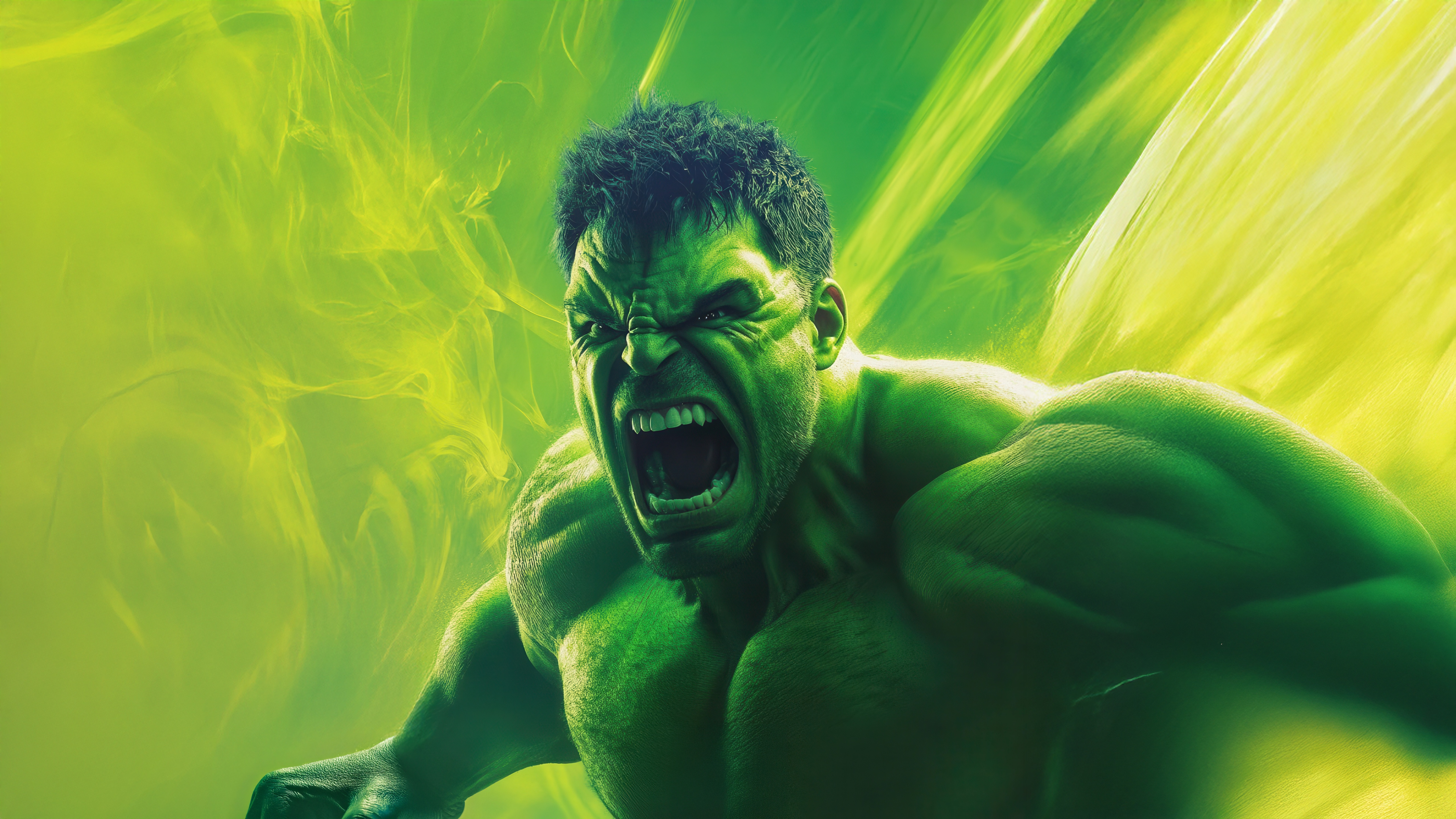The Hulk Roaring with Raw Power HD Wallpaper