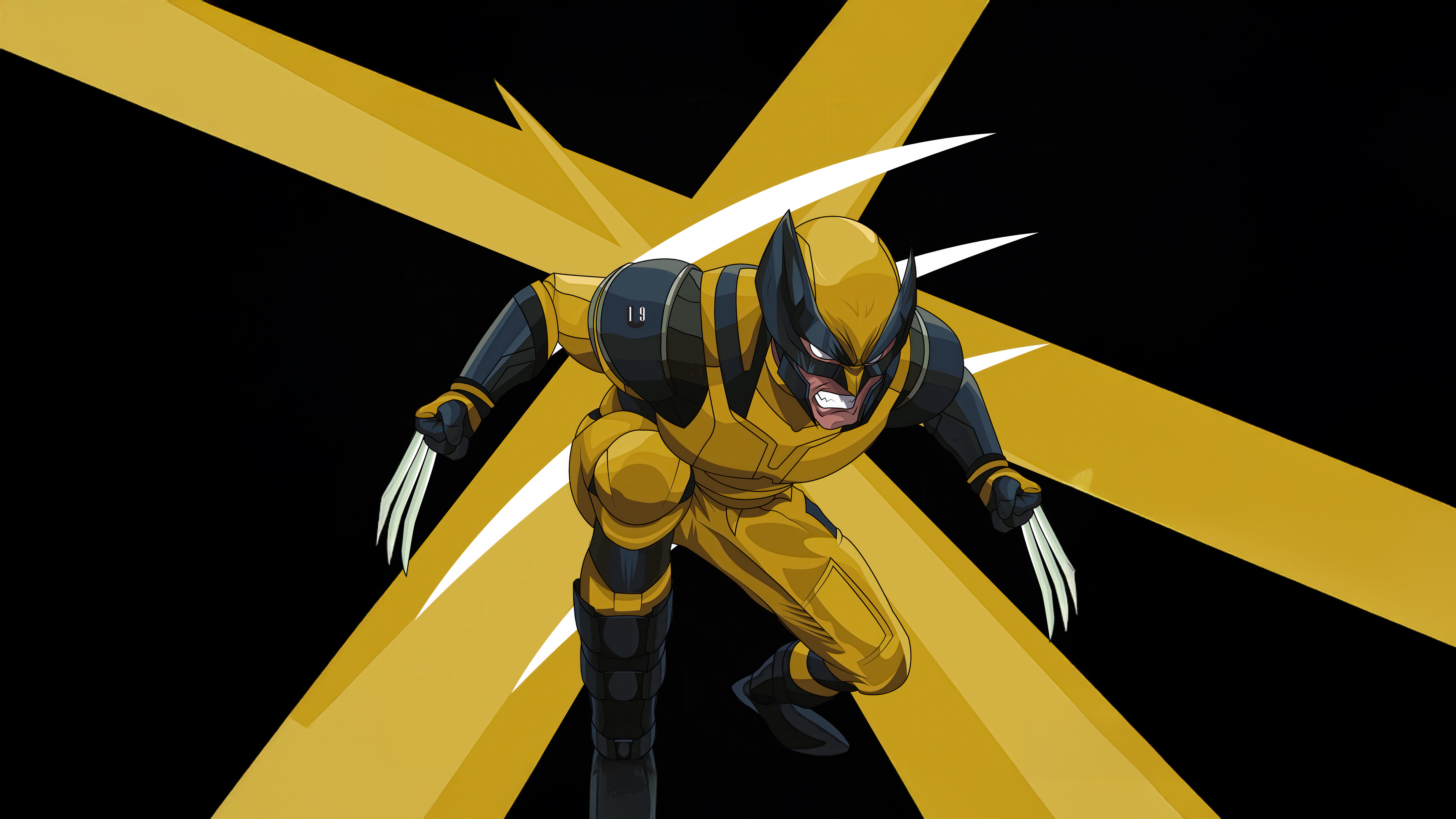Wolverine in Yellow and Black Costume HD Wallpaper