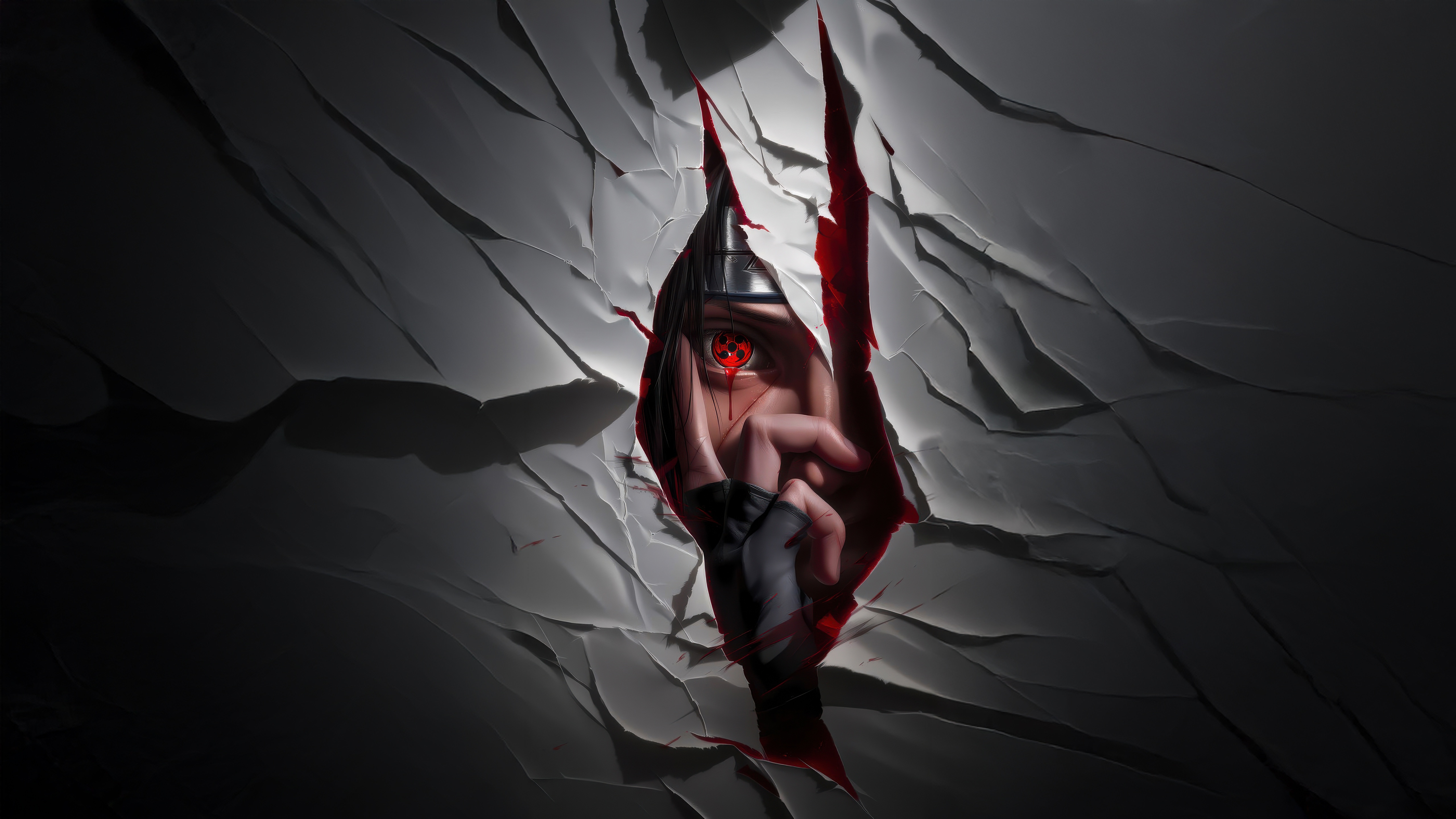 Itachi Uchiha's Sharingan Eye HD Wallpaper