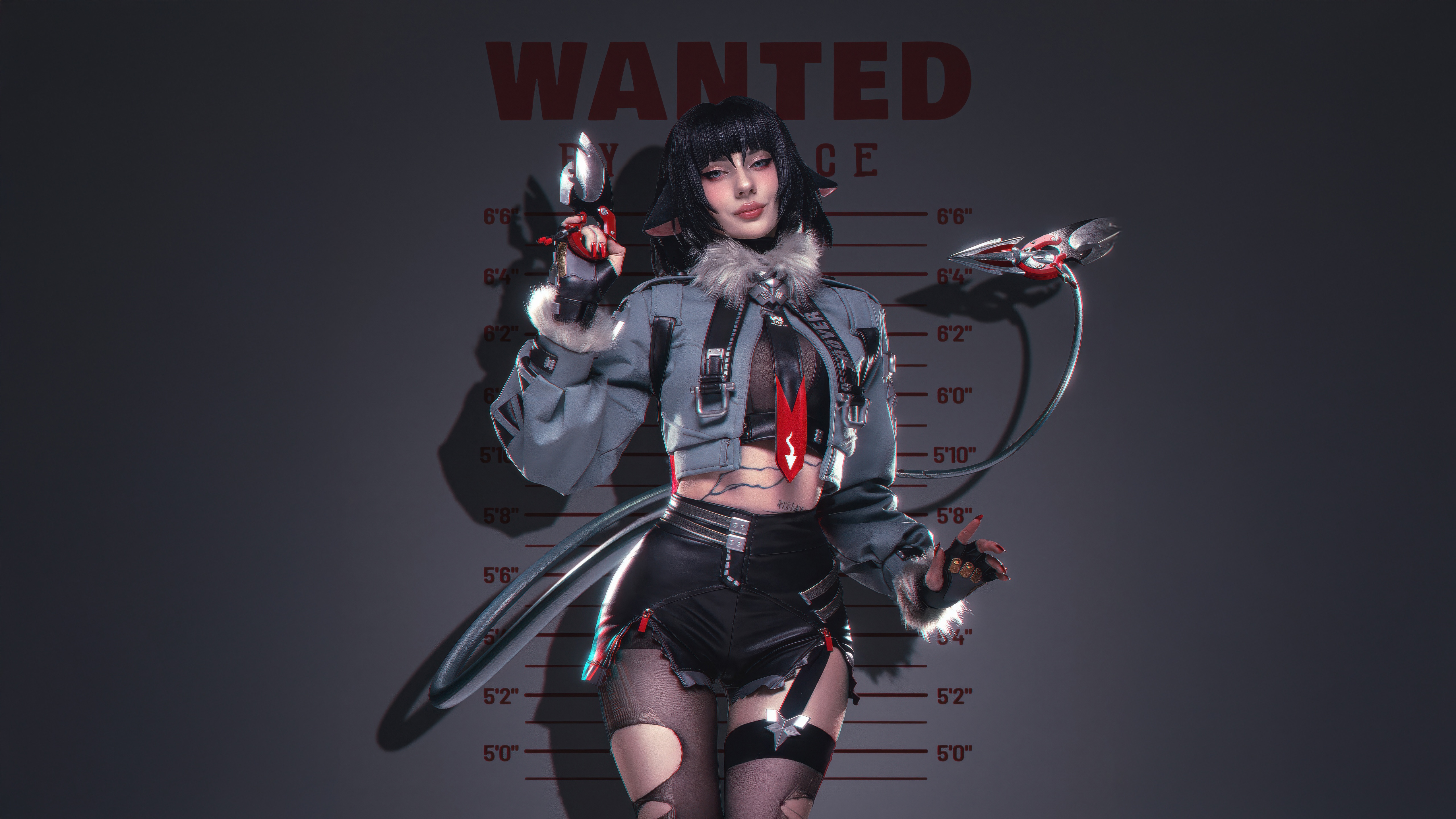 Jane Doe from Zenless Zone Zero Cosplay HD Wallpaper