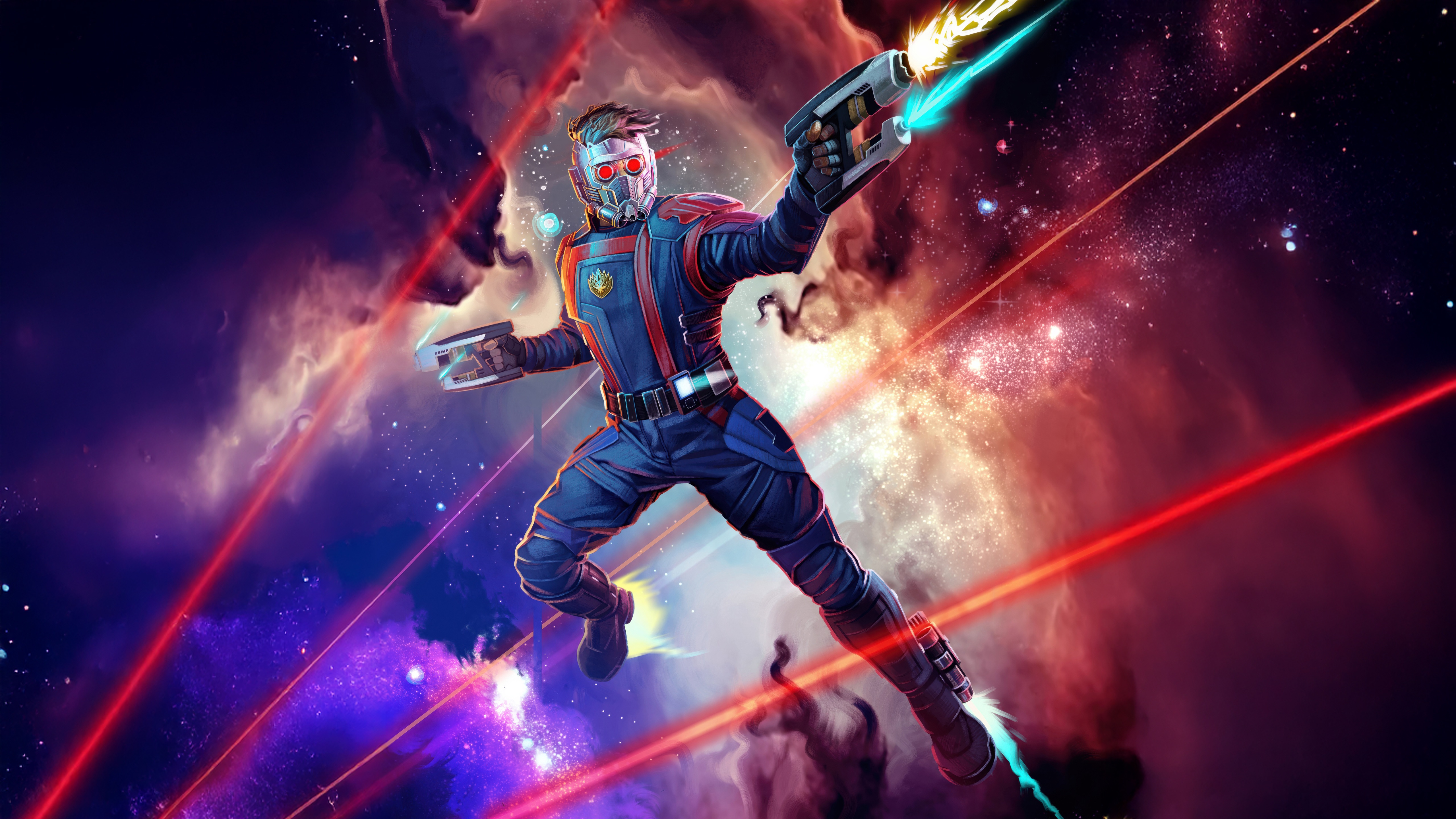 Guardians of the Galaxy Star-Lord in Action HD Wallpaper
