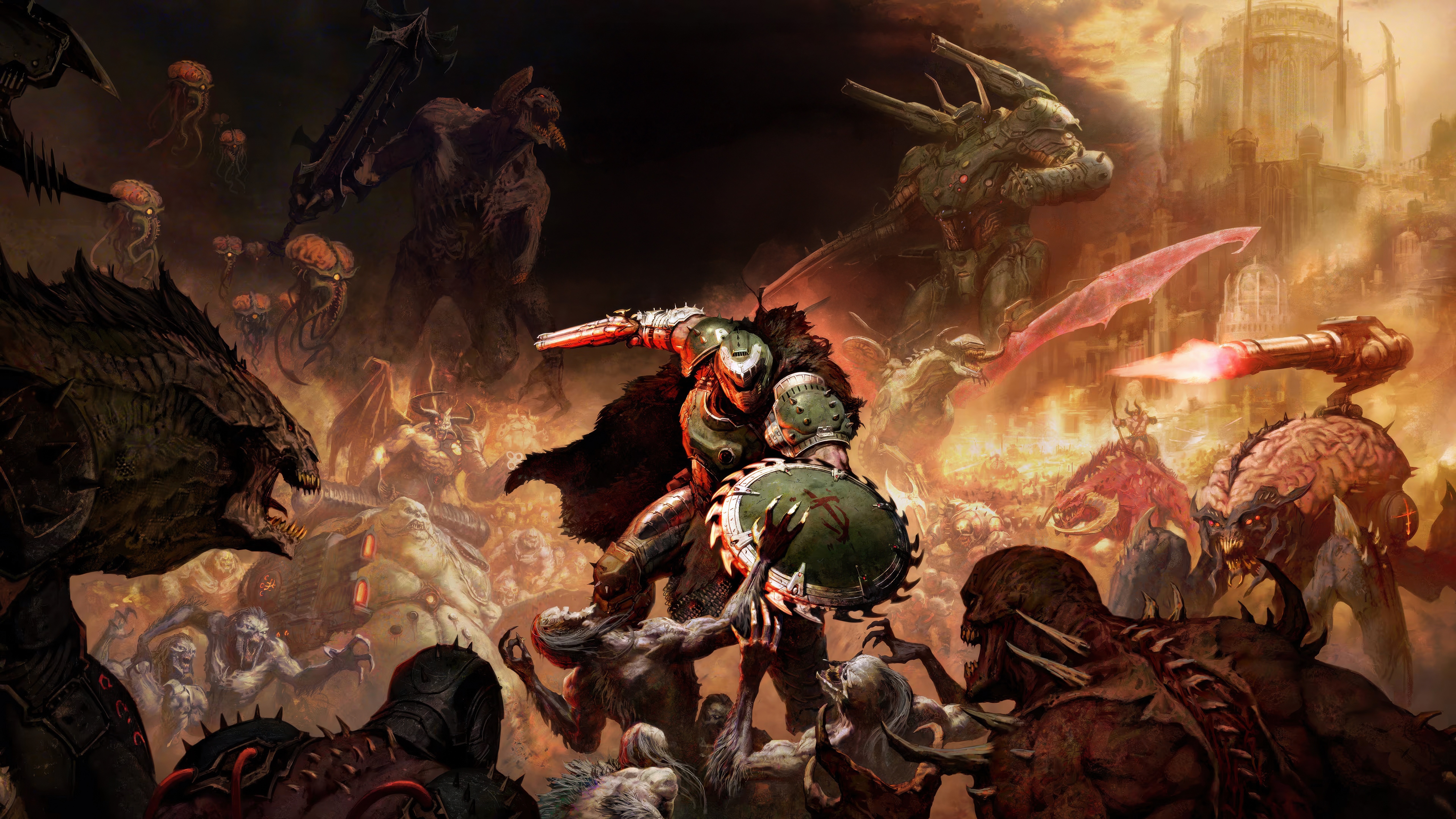 Doom The Dark Ages: Doom Slayer Battles Demons HD Wallpaper