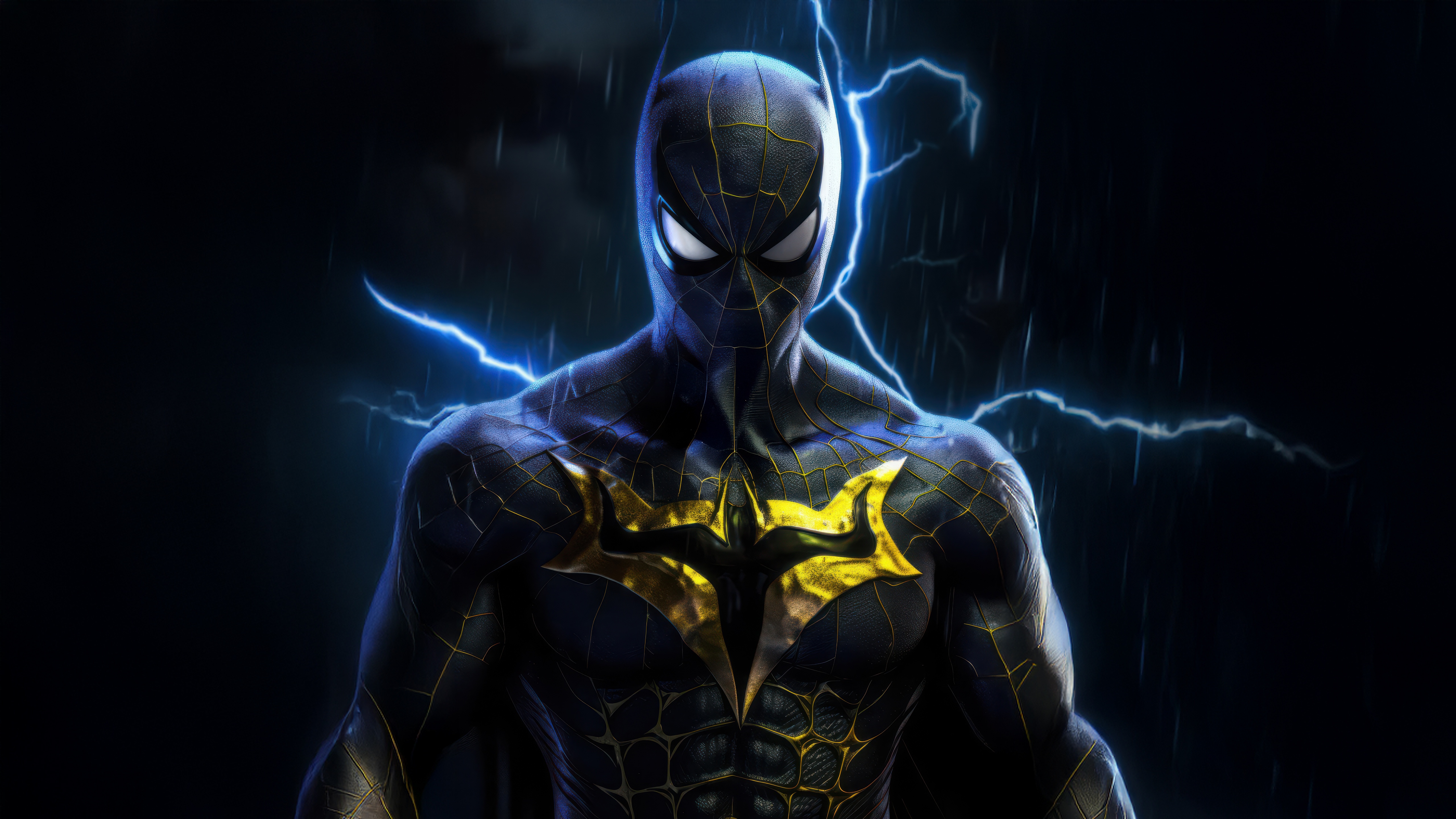 Spider-Bat Fusion in Lightning Storm HD Wallpaper