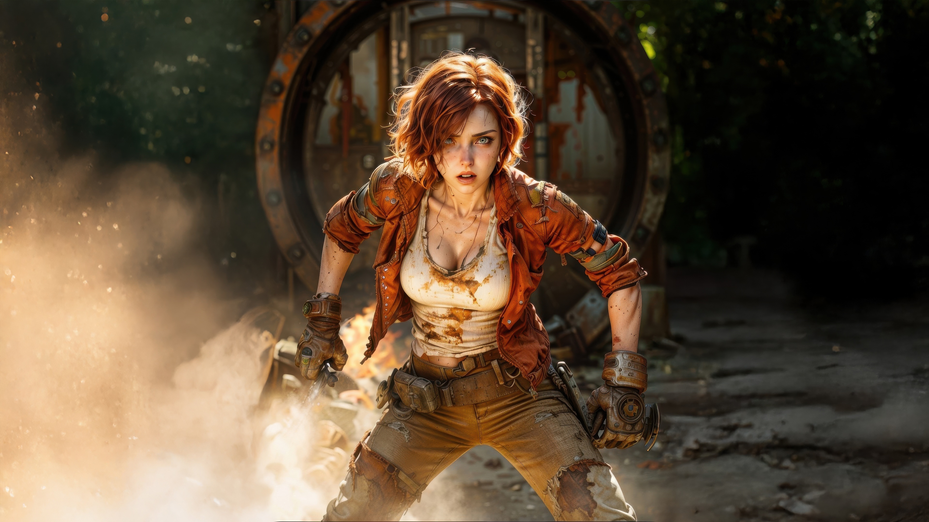 Fallout 4 Cait in a Post-Apocalyptic Setting HD Wallpaper