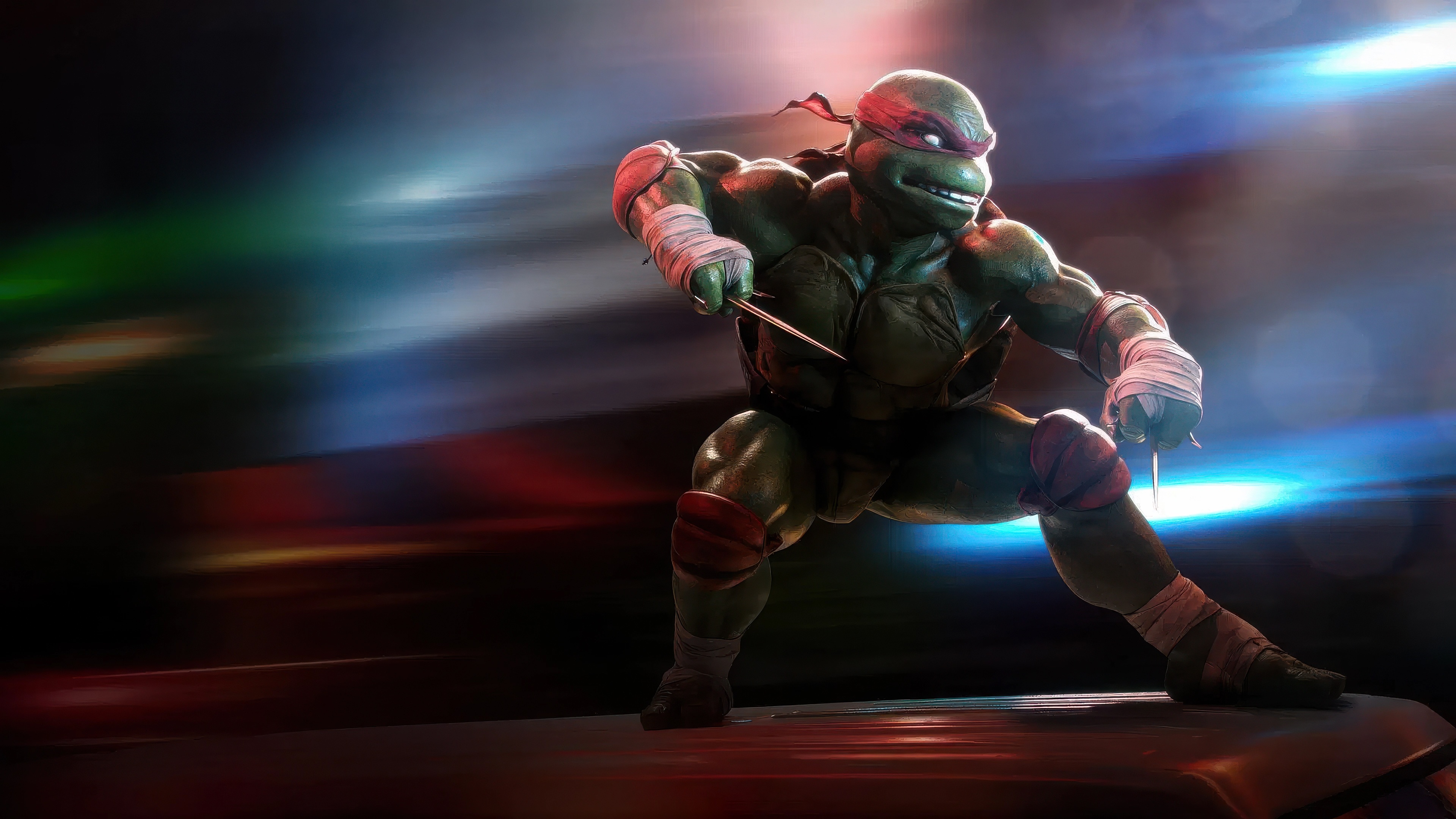 Raphael from Teenage Mutant Ninja Turtles with Sai HD Wallpaper