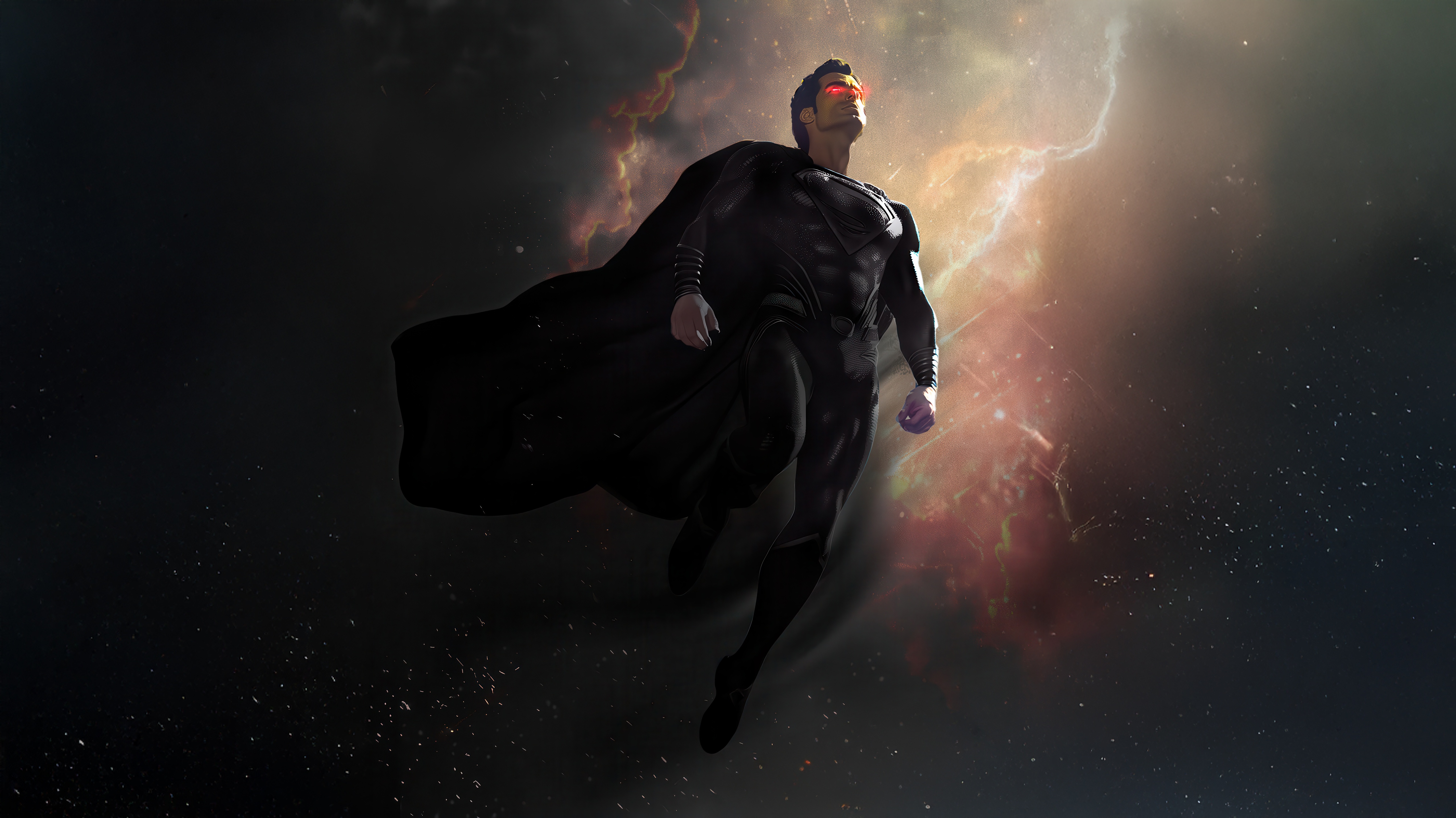 Superman Flying with Heat Vision HD Wallpaper