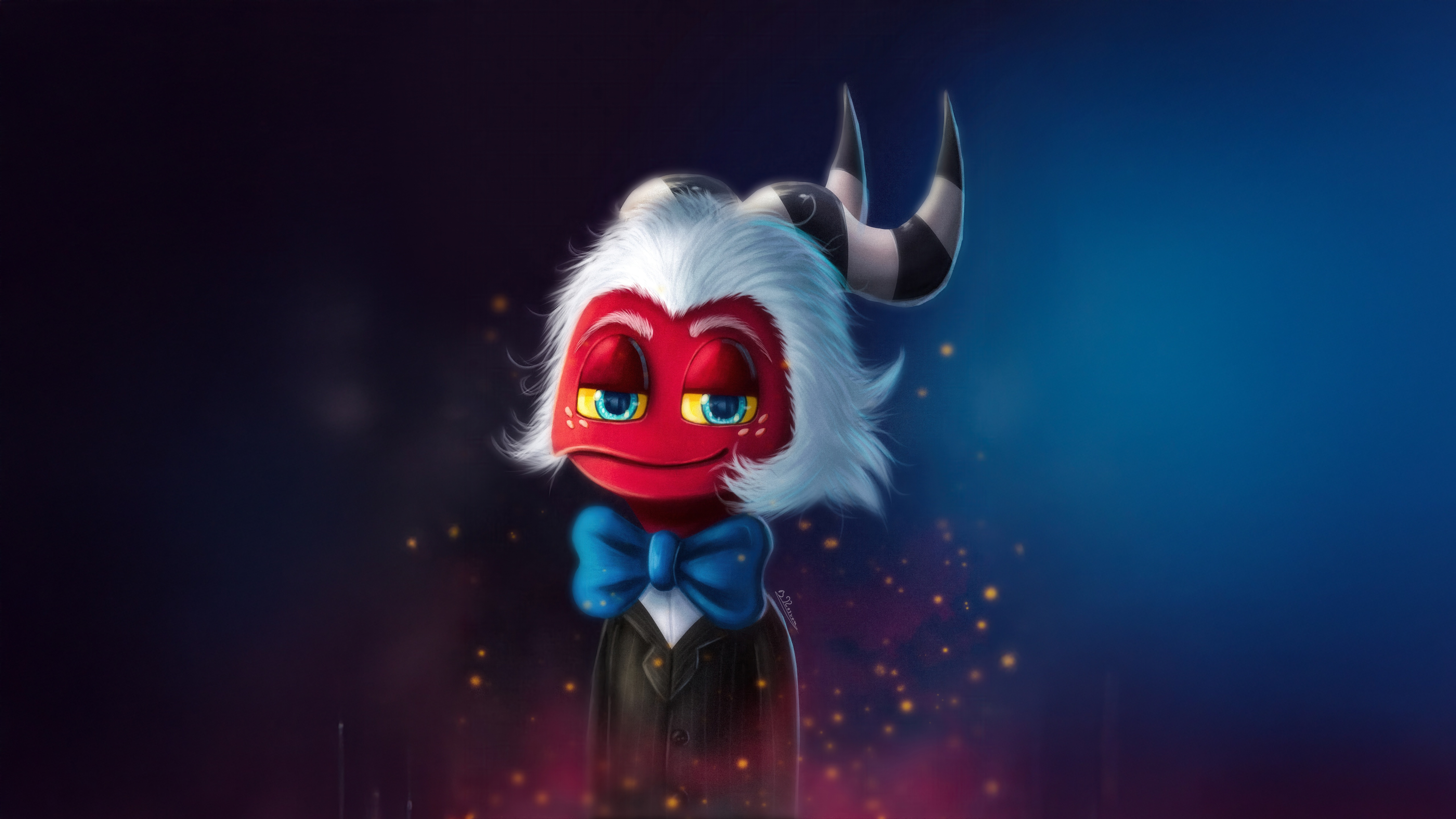 Moxxie from Helluva Boss in a suit HD Wallpaper