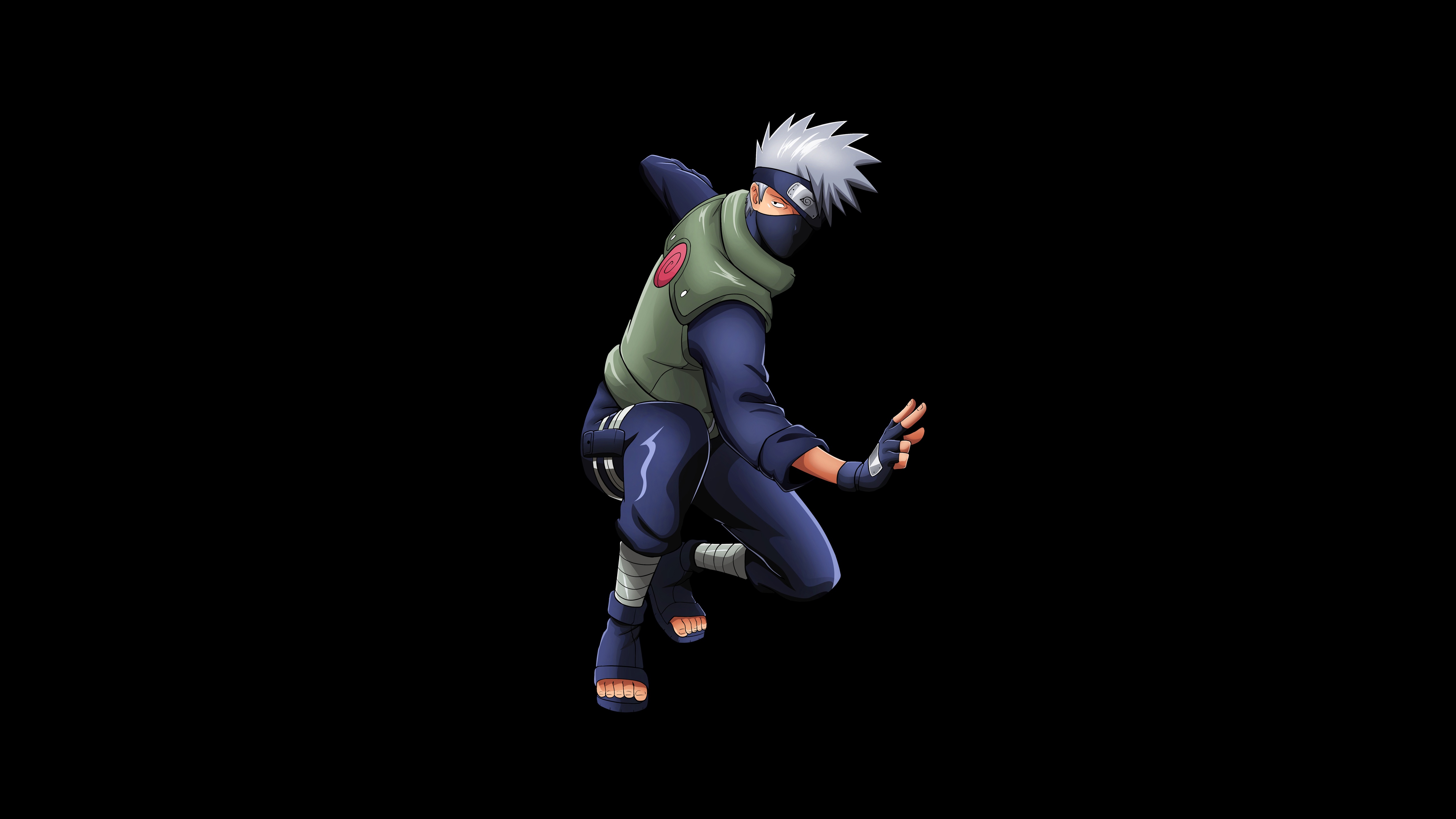 Kakashi Hatake in Action Pose HD Wallpaper