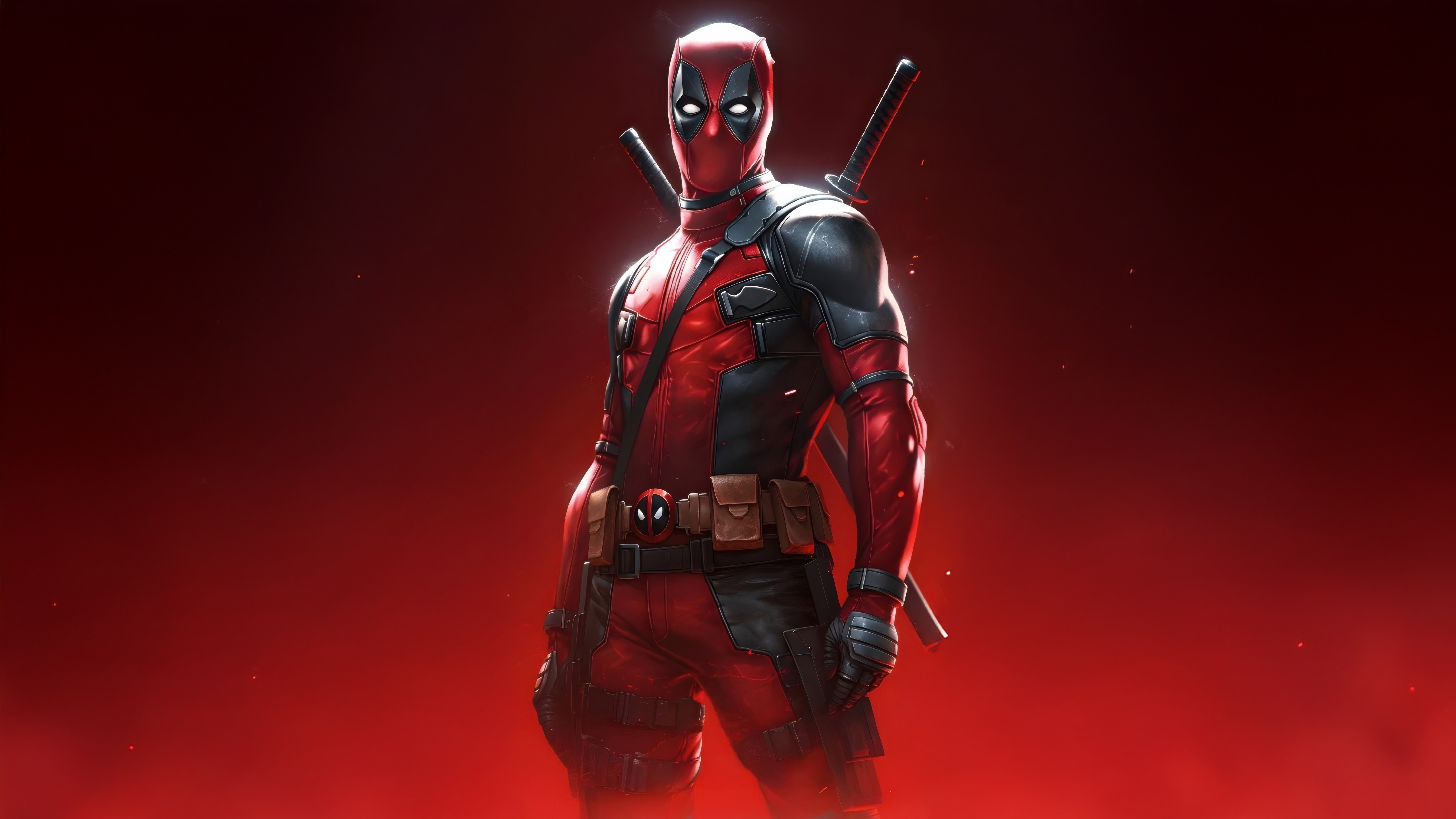 Deadpool Standing With Swords HD Wallpaper