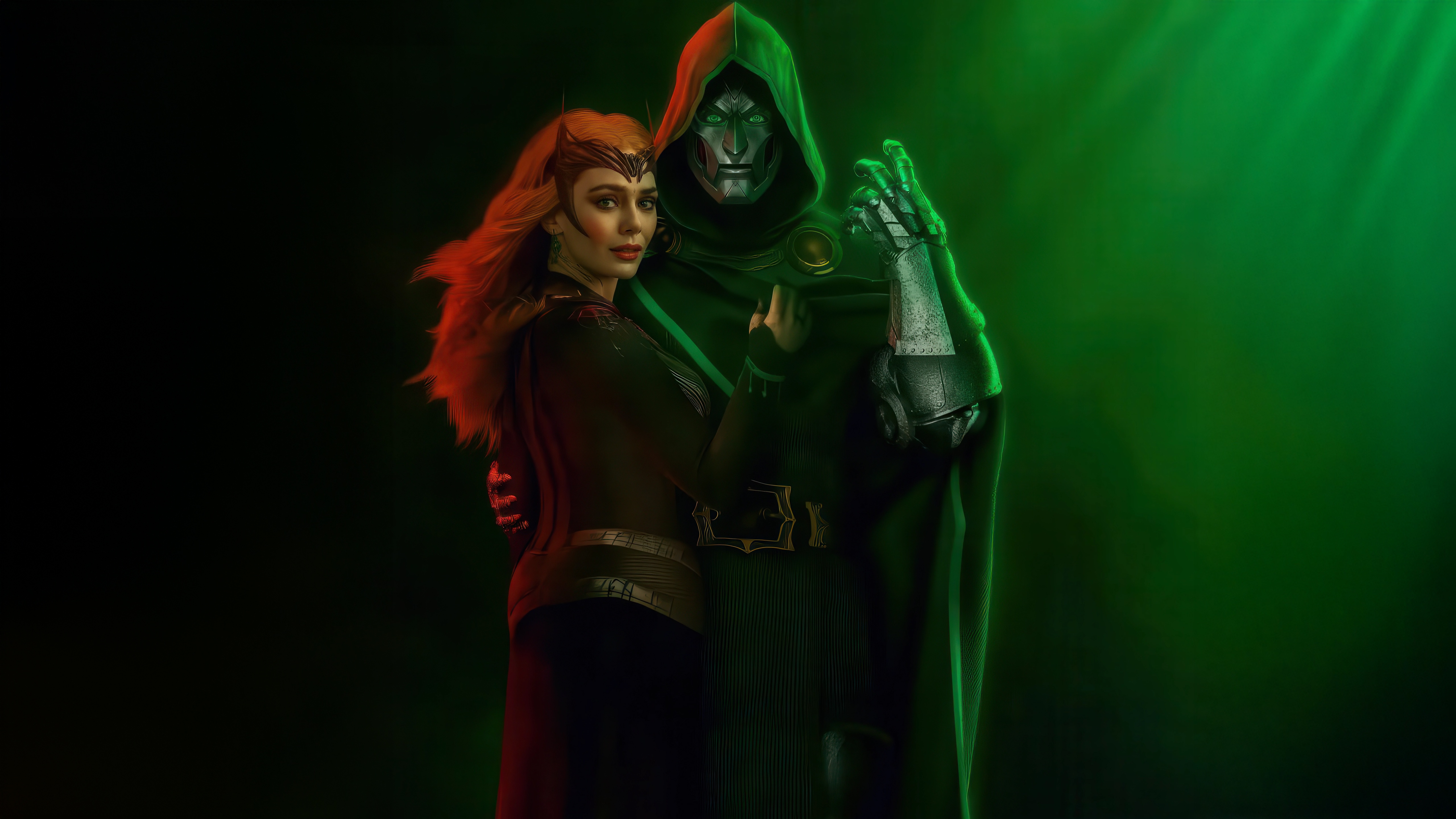 Doctor Doom and Scarlet Witch HD Wallpaper