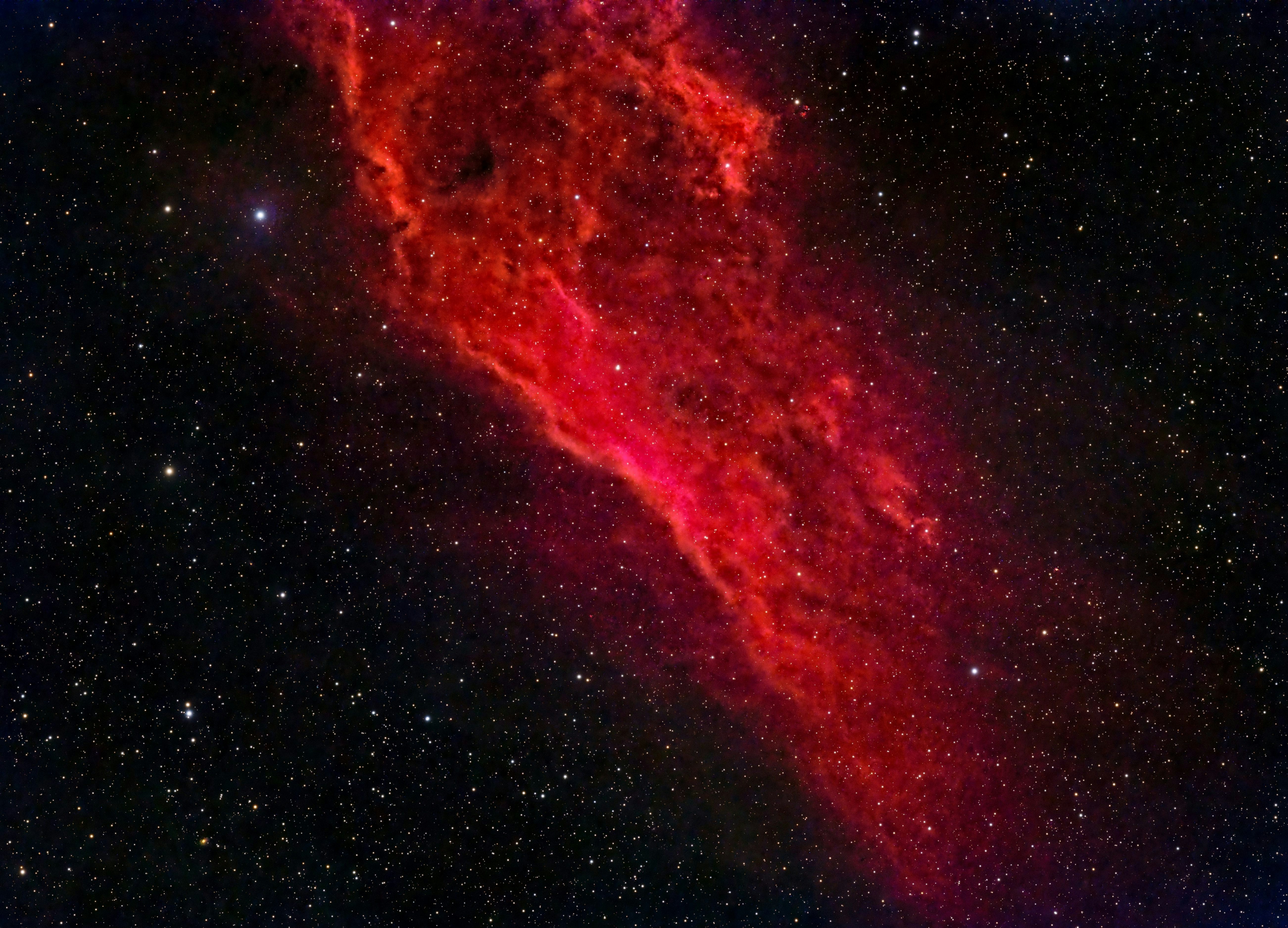 Red Nebula in Outer Space HD Wallpaper