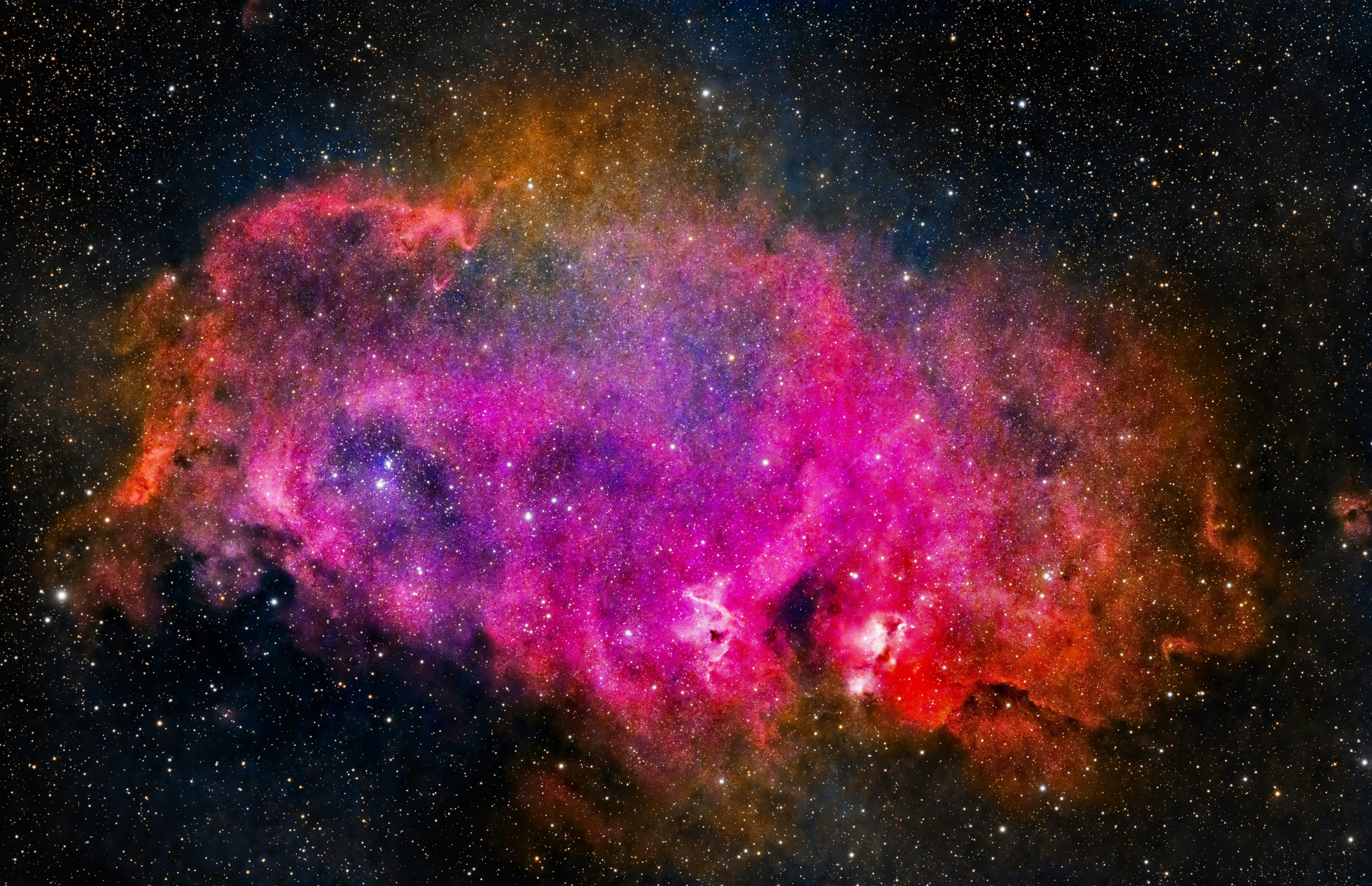 Colorful Nebula and Stars in the Milky Way HD Wallpaper