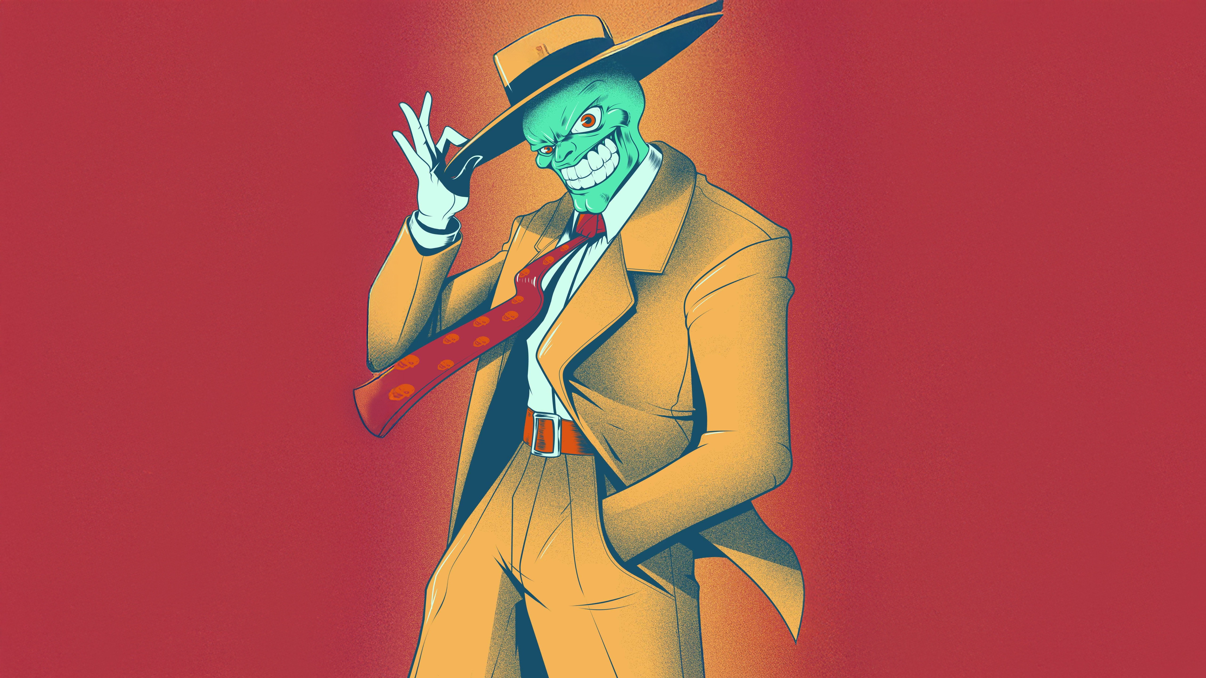 The Mask in a Suit and Hat HD Wallpaper