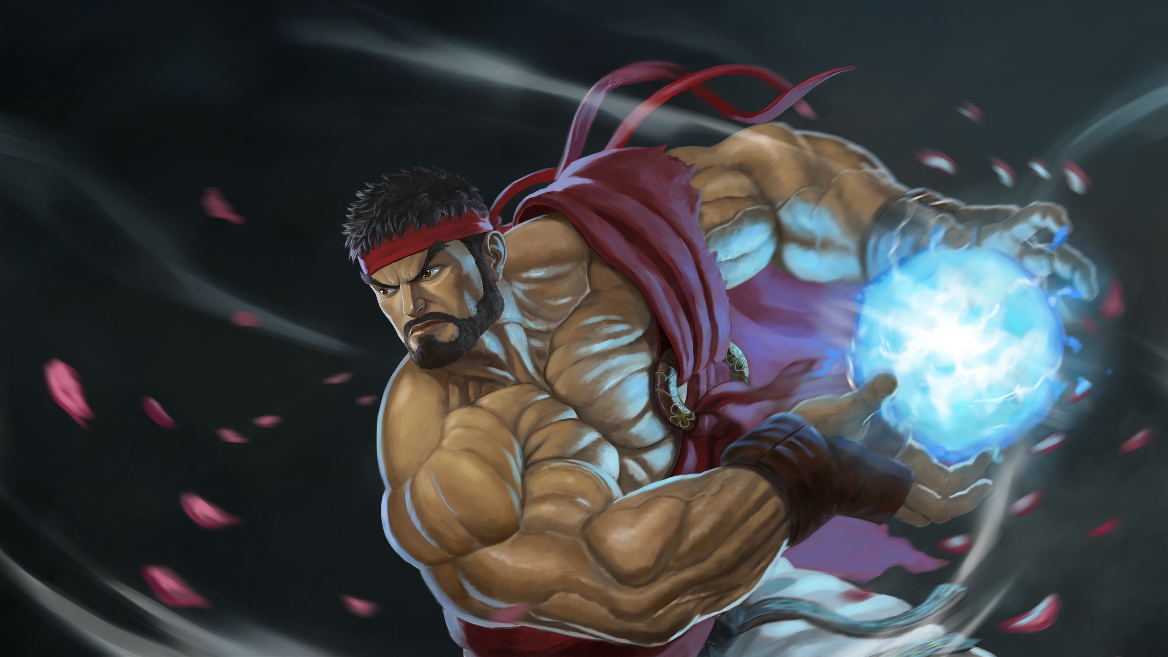 Ryu from Street Fighter 6 charging a Hadoken HD Wallpaper