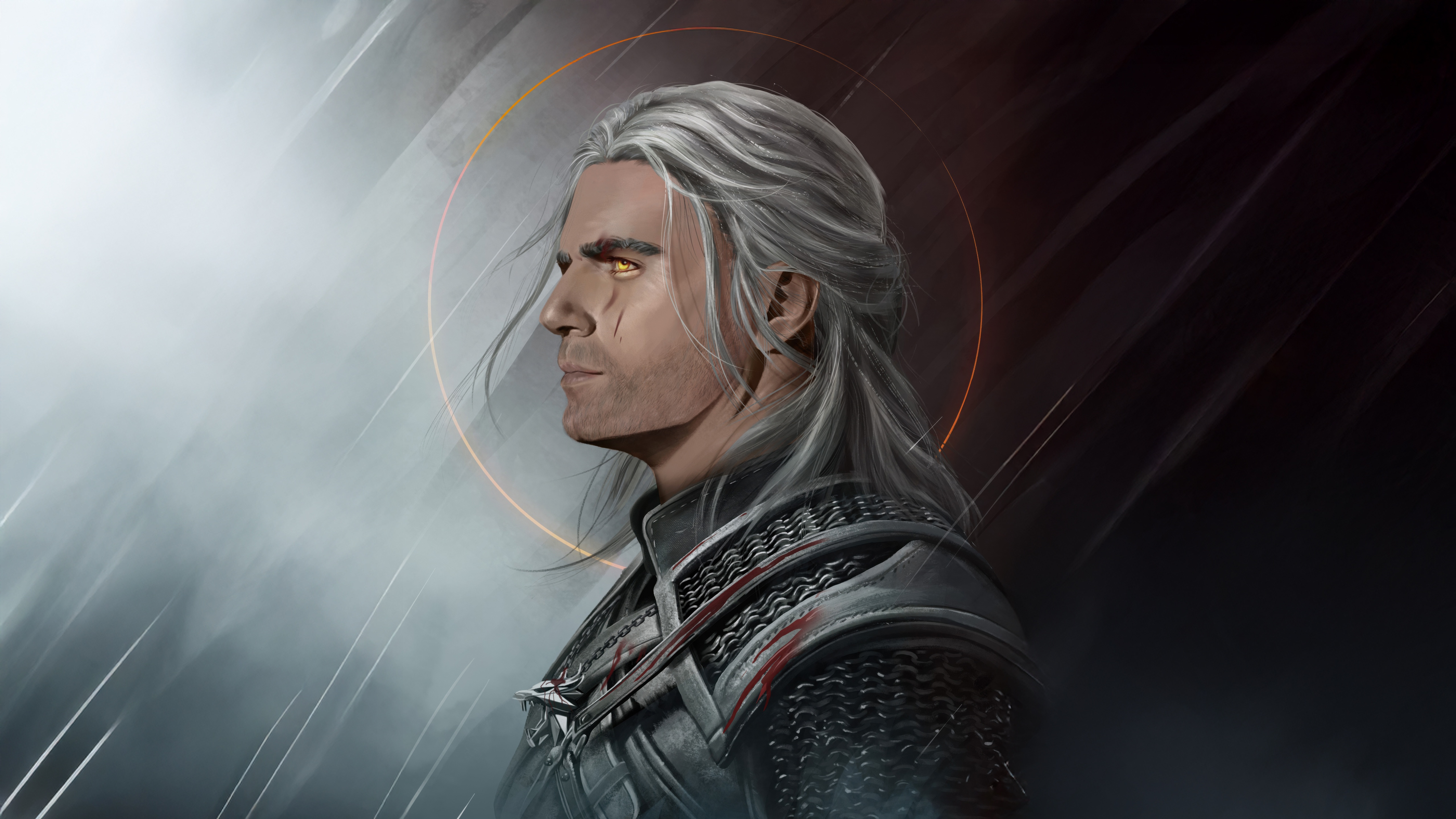 Geralt of Rivia, The White Wolf HD Wallpaper