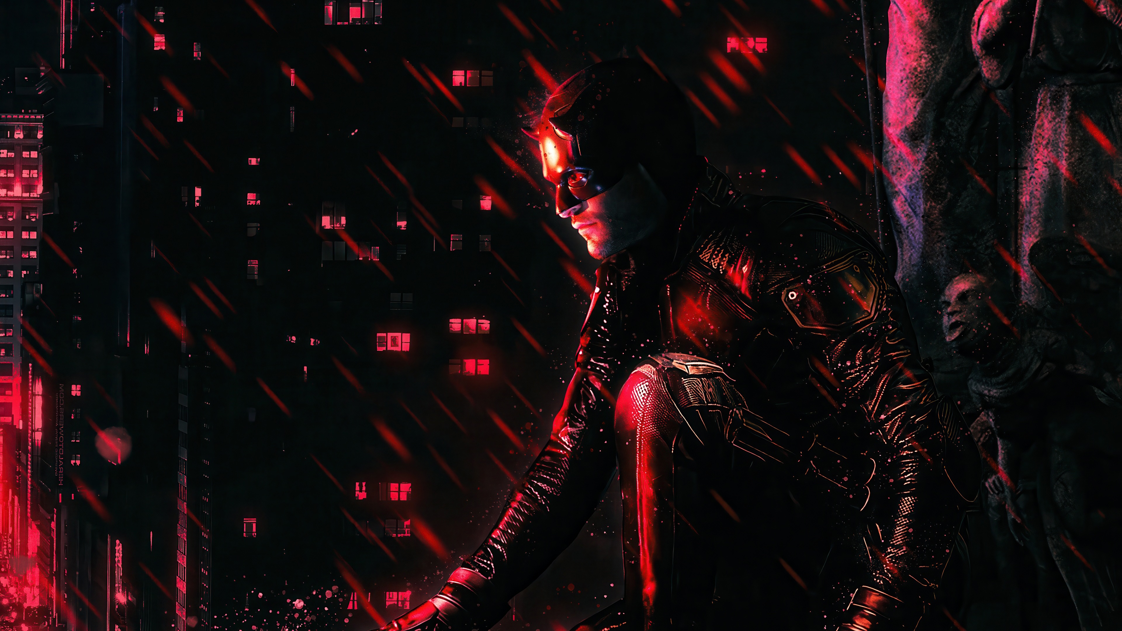Daredevil in a dark city HD Wallpaper