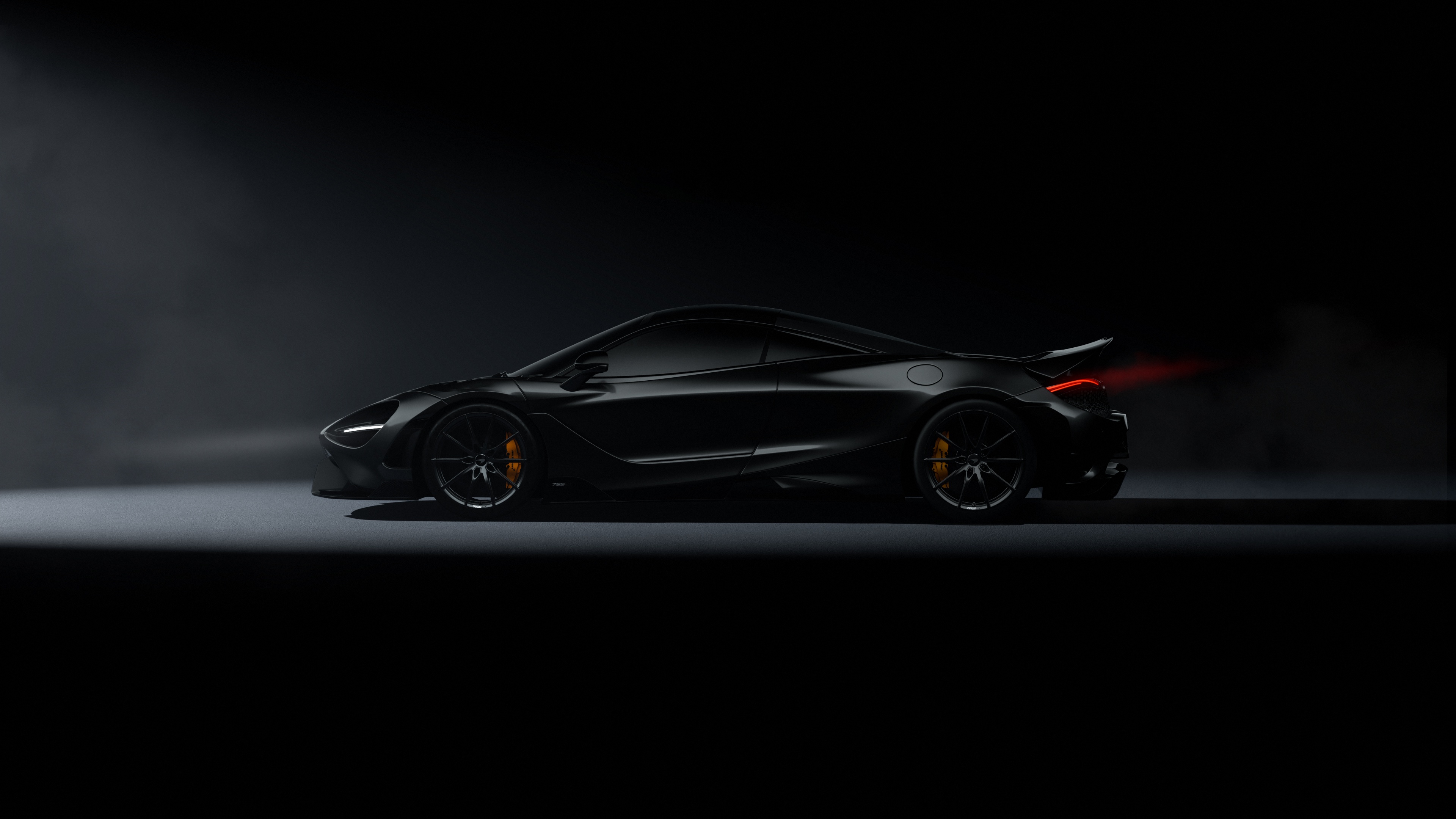 Black McLaren 765LT sports car HD Wallpaper