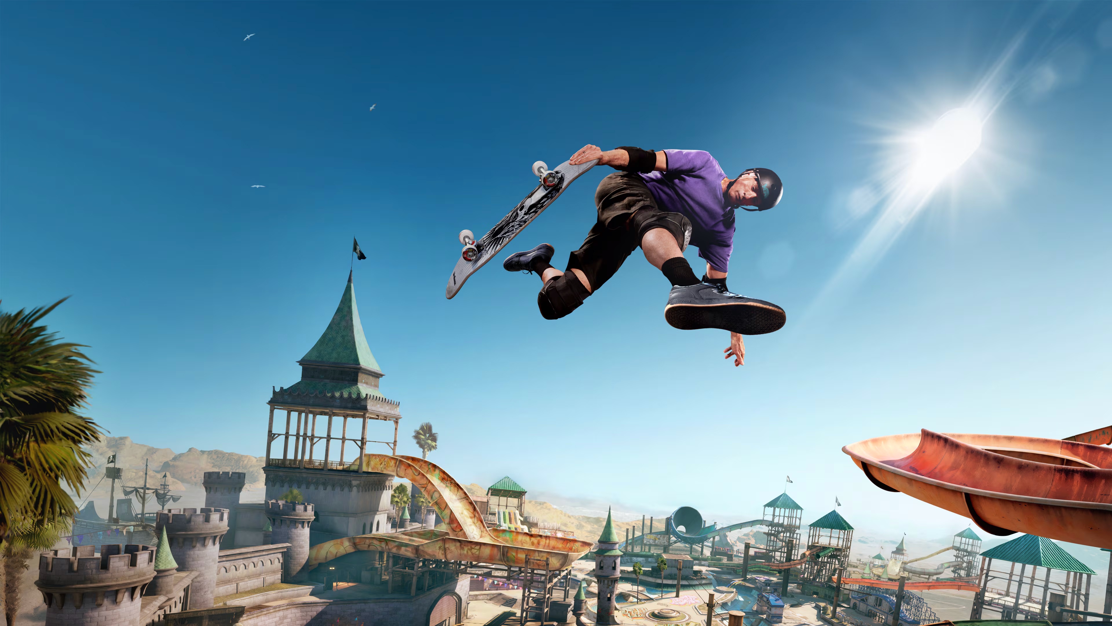 Tony Hawk's Pro Skater Skateboarder Performing a Jump HD Wallpaper