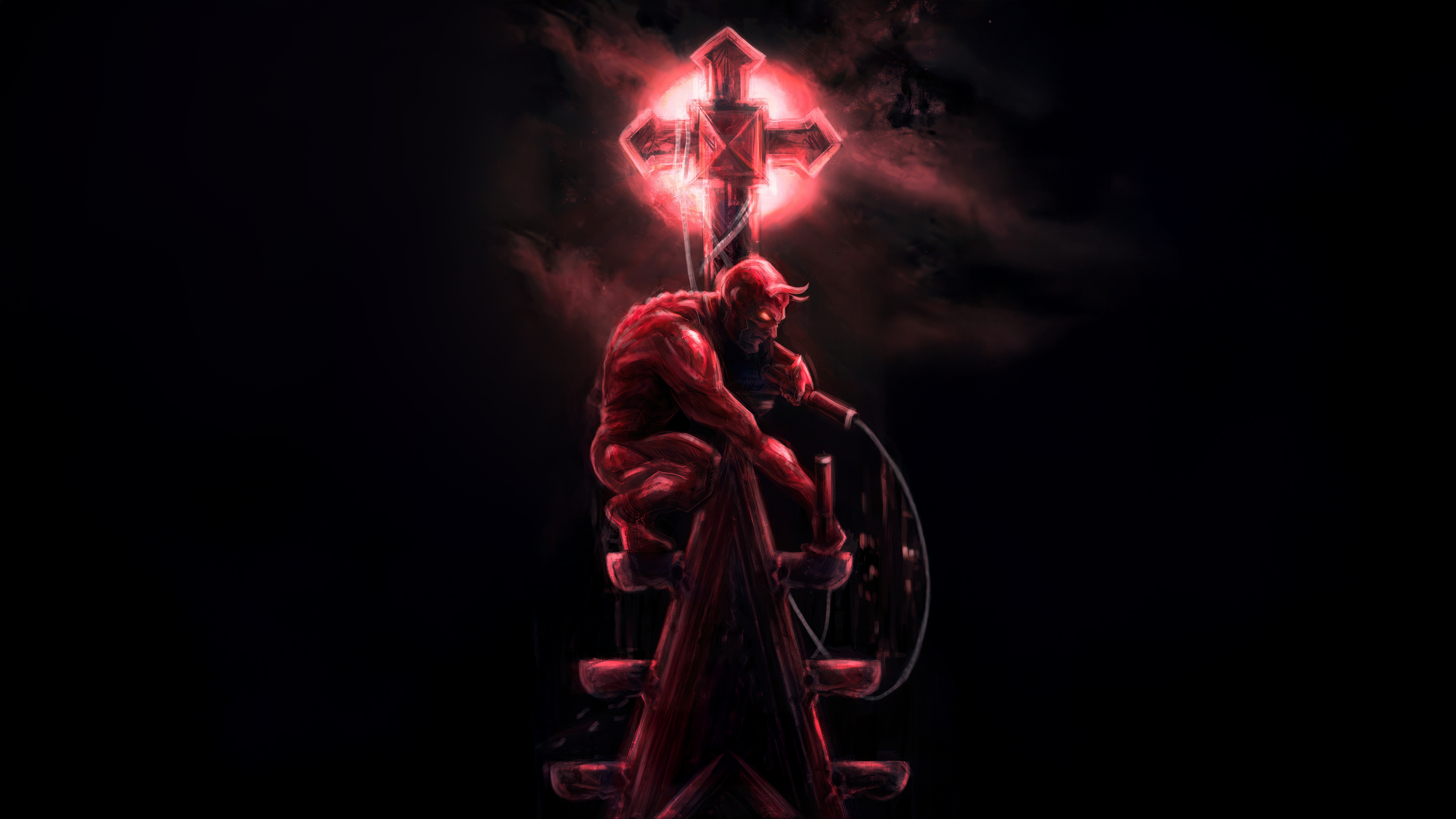 Daredevil on a cross HD Wallpaper