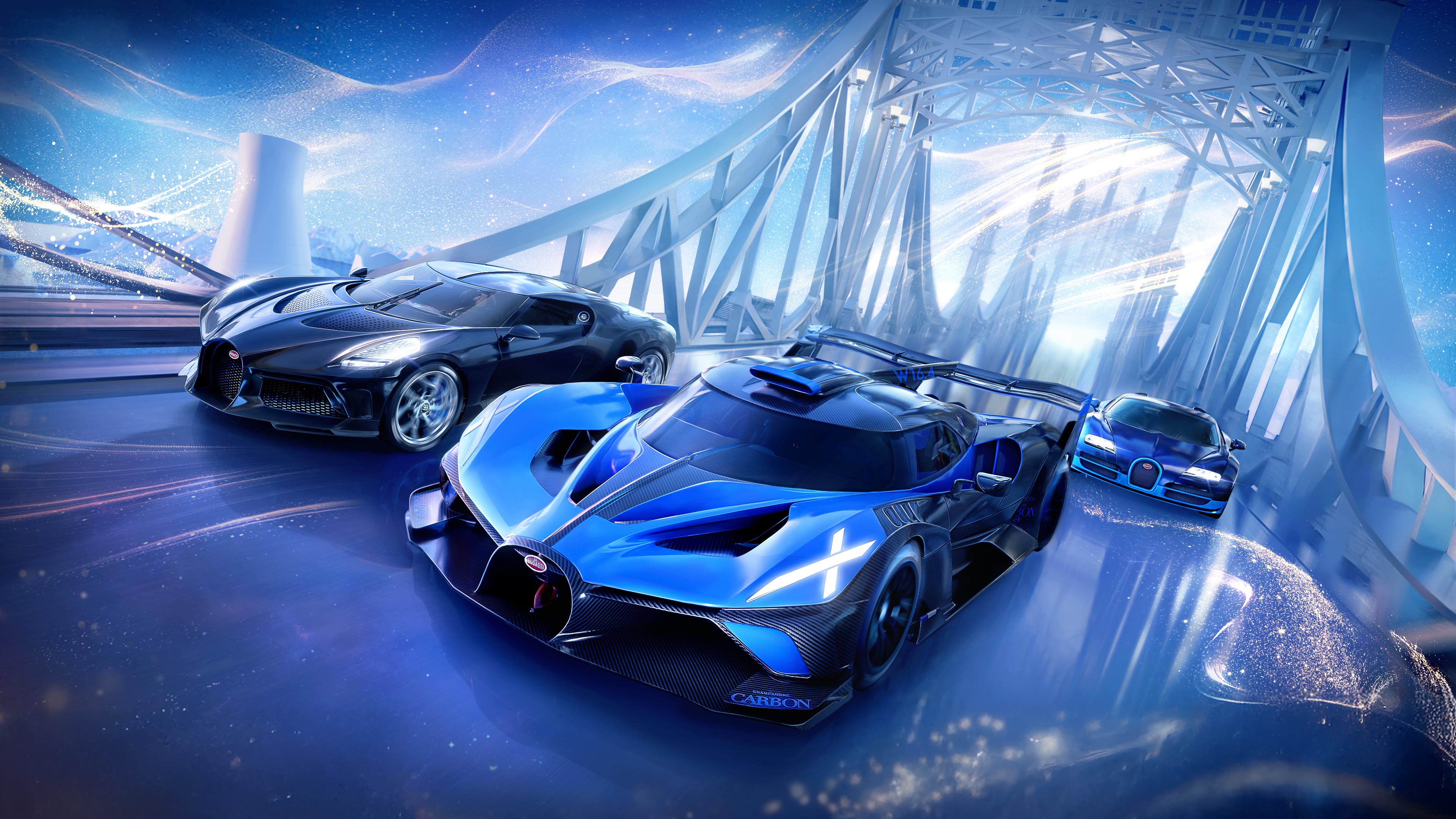 Bugatti Bolide, Veyron, and La Voiture Noire in PUBG Mobile HD Wallpaper