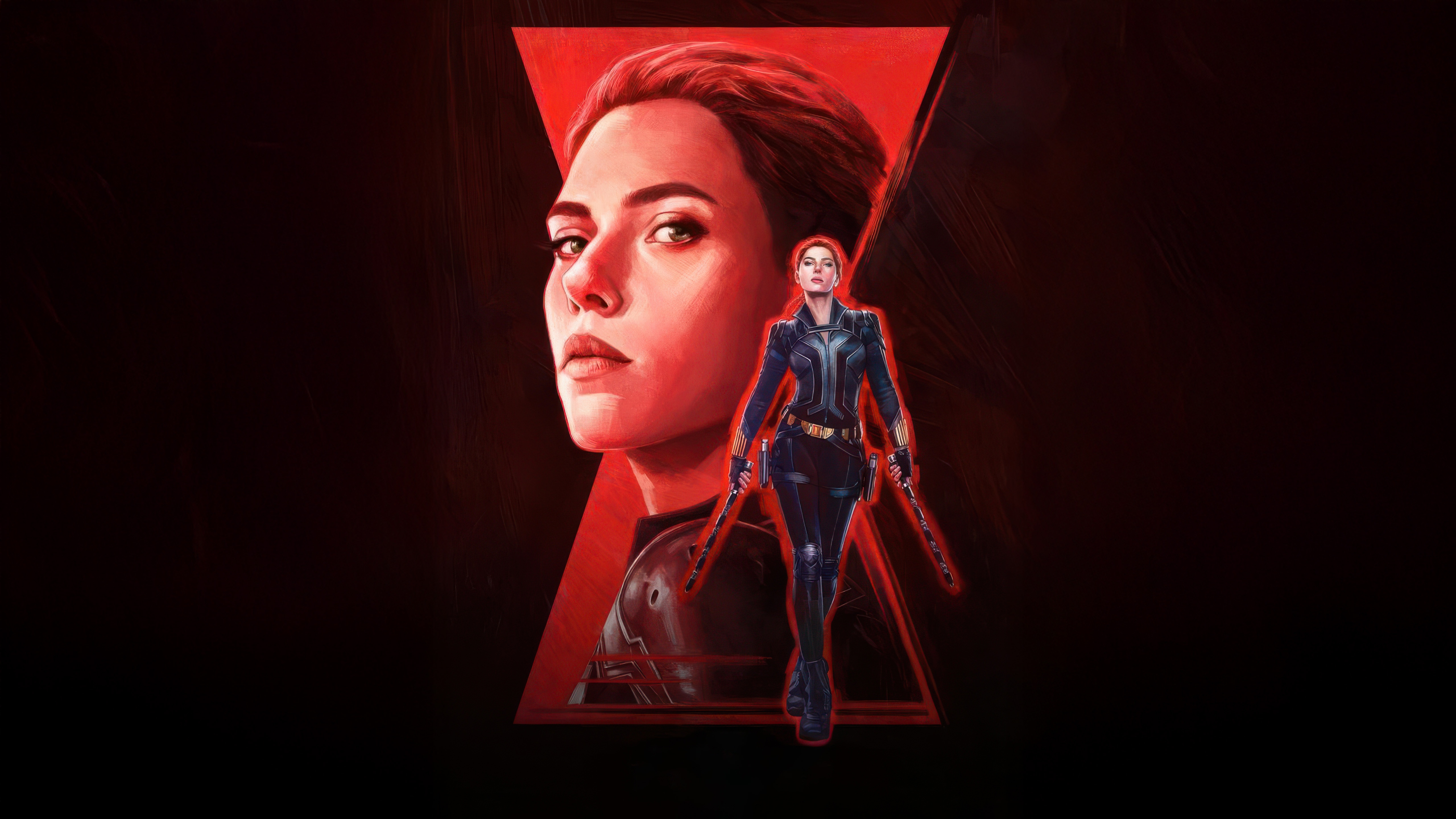 Black Widow and the Red "X" HD Wallpaper