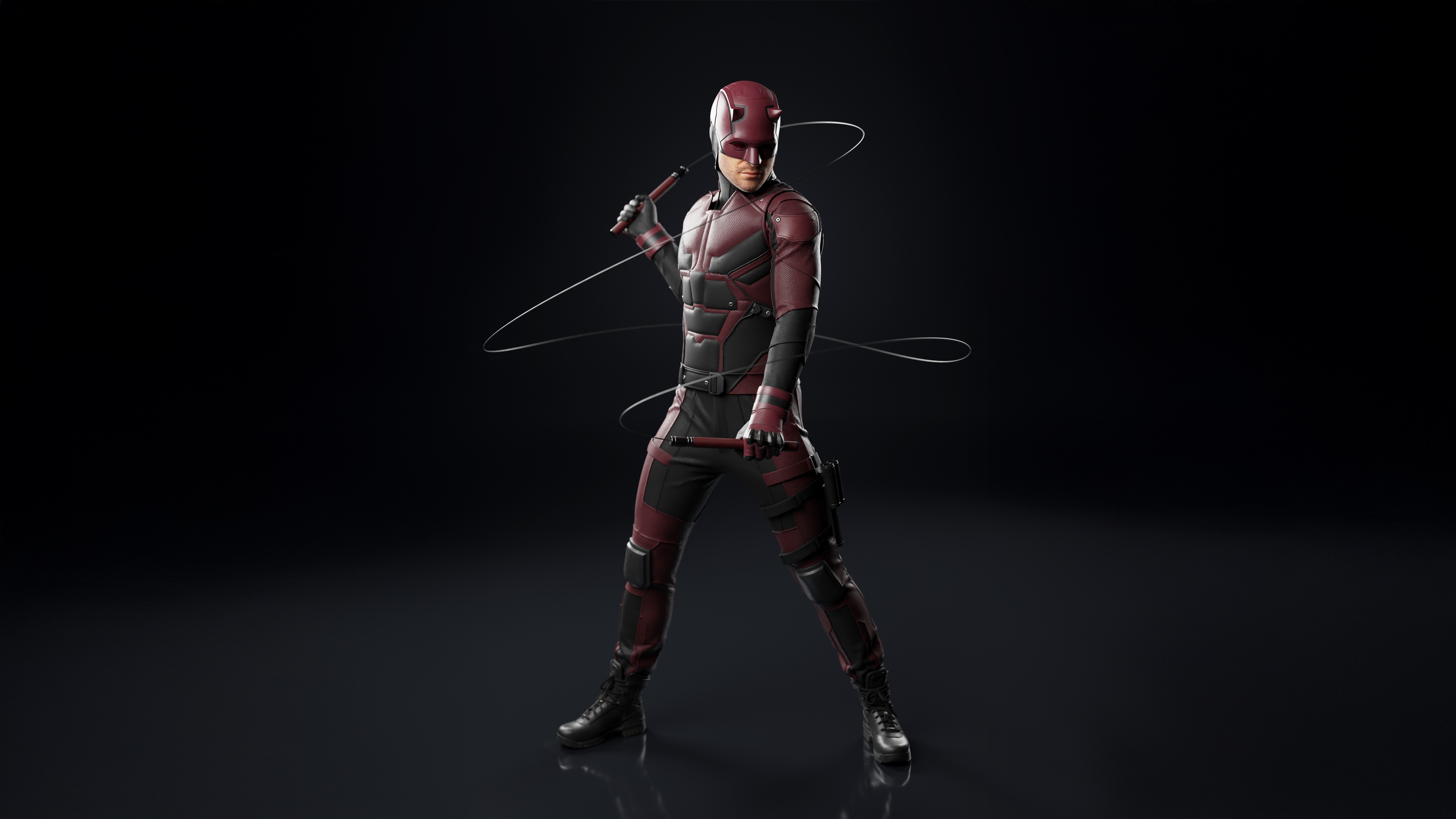 Daredevil with Nunchucks and Whips HD Wallpaper