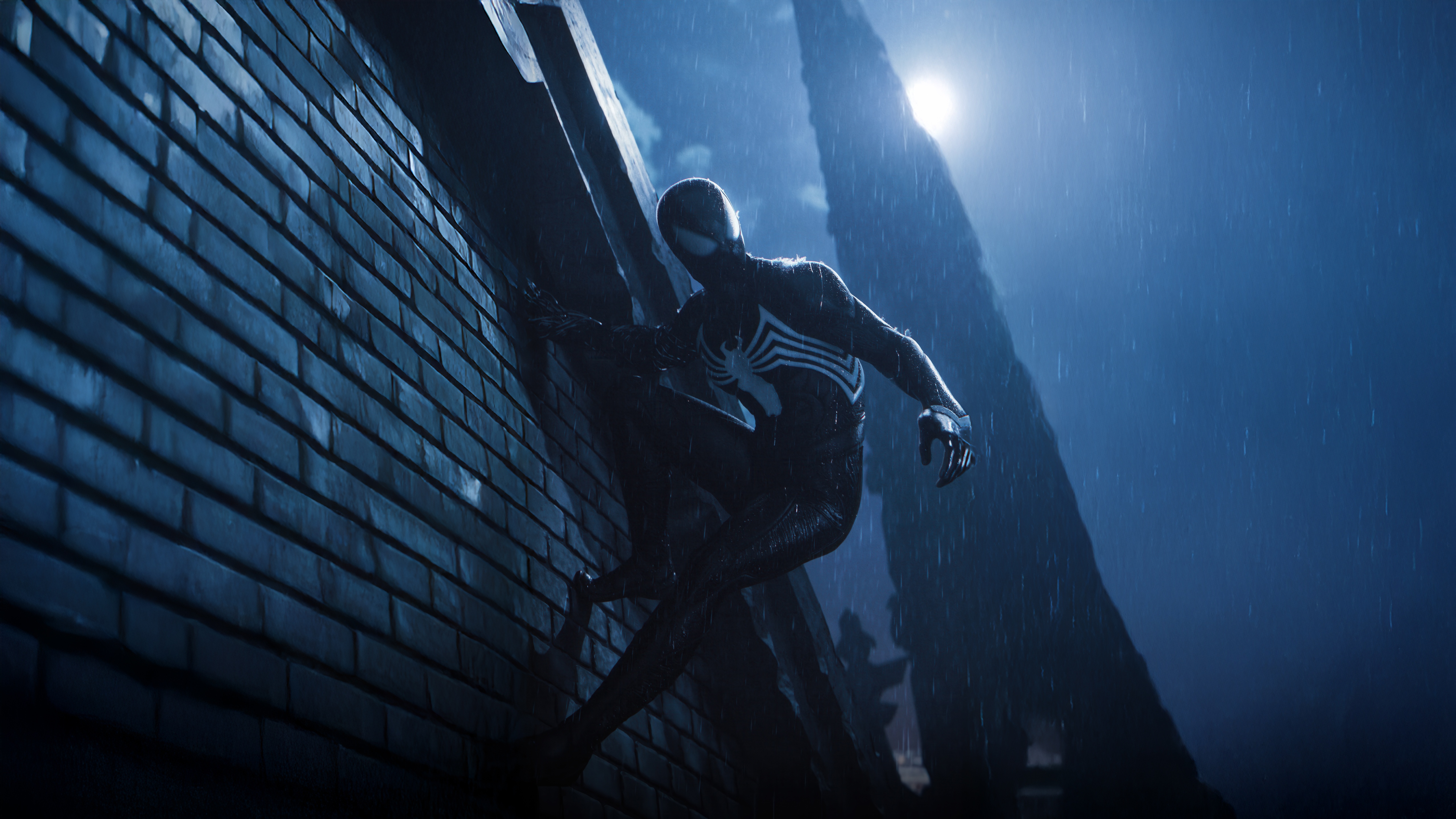 Symbiote Spiderman in Marvel's Spiderman 2 HD Wallpaper