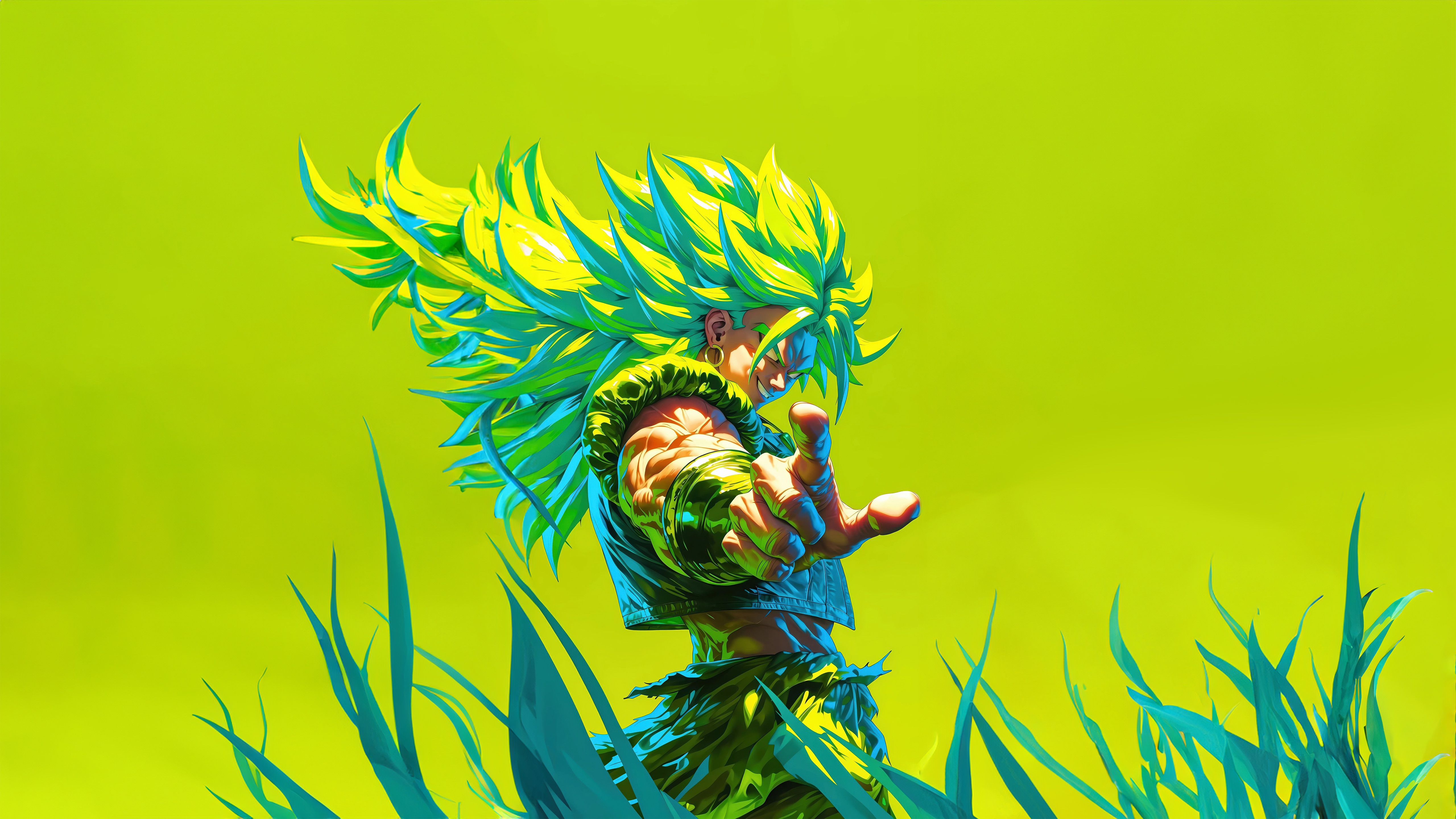 Dragon Ball Broly in a green field HD Wallpaper