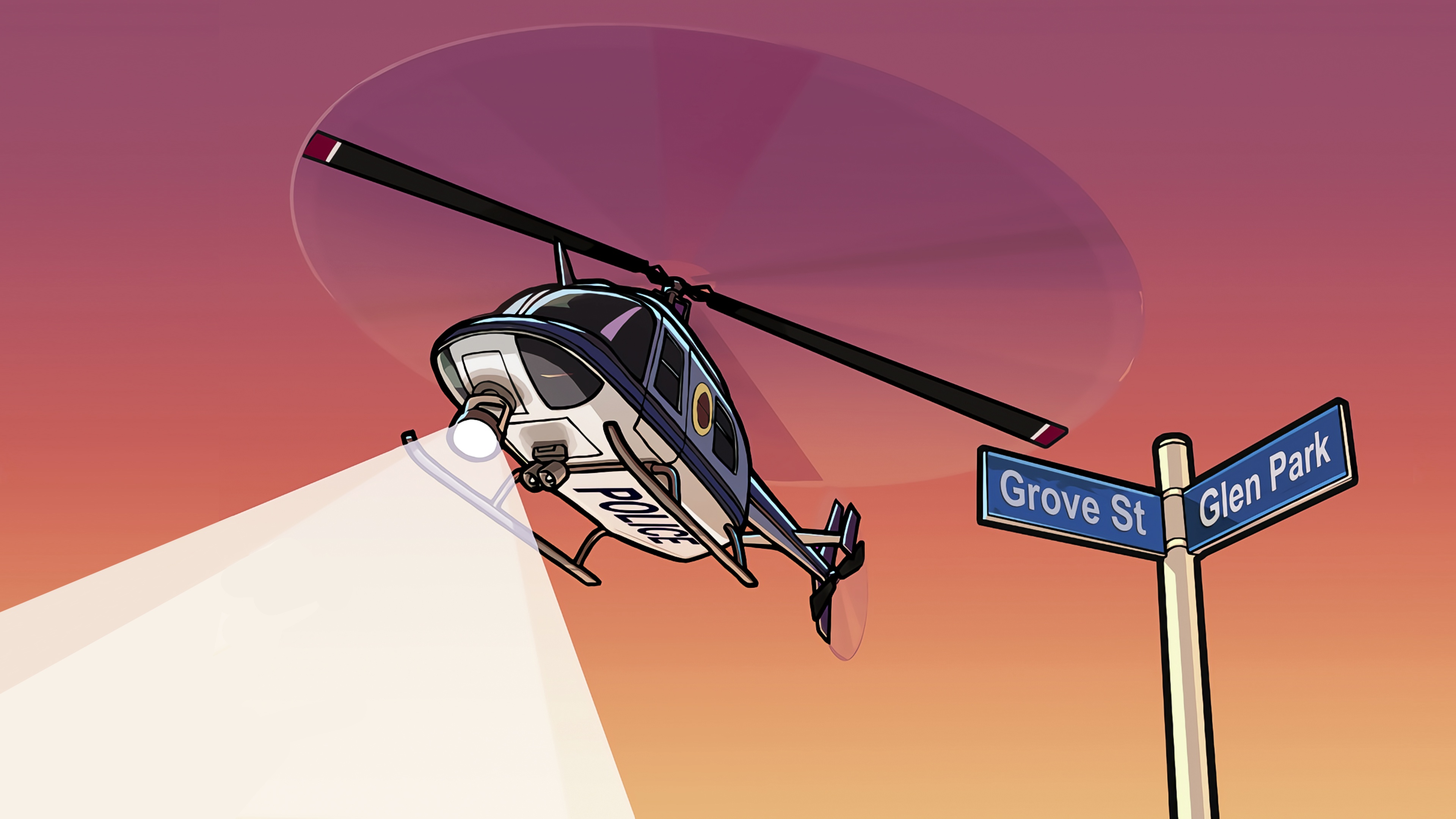 Gta San Andreas Police Helicopter HD Wallpaper