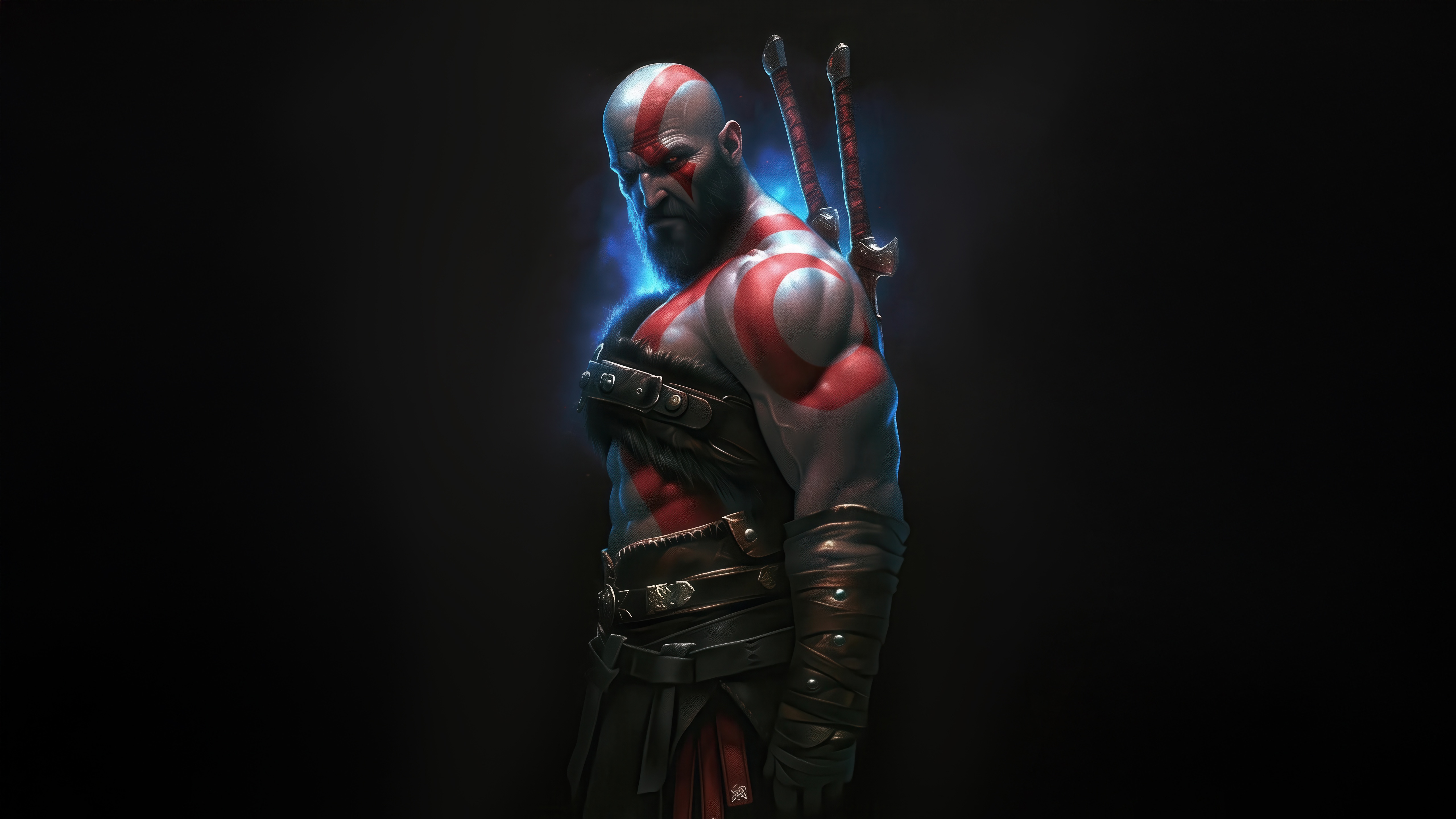 Kratos with his Blades of Chaos HD Wallpaper