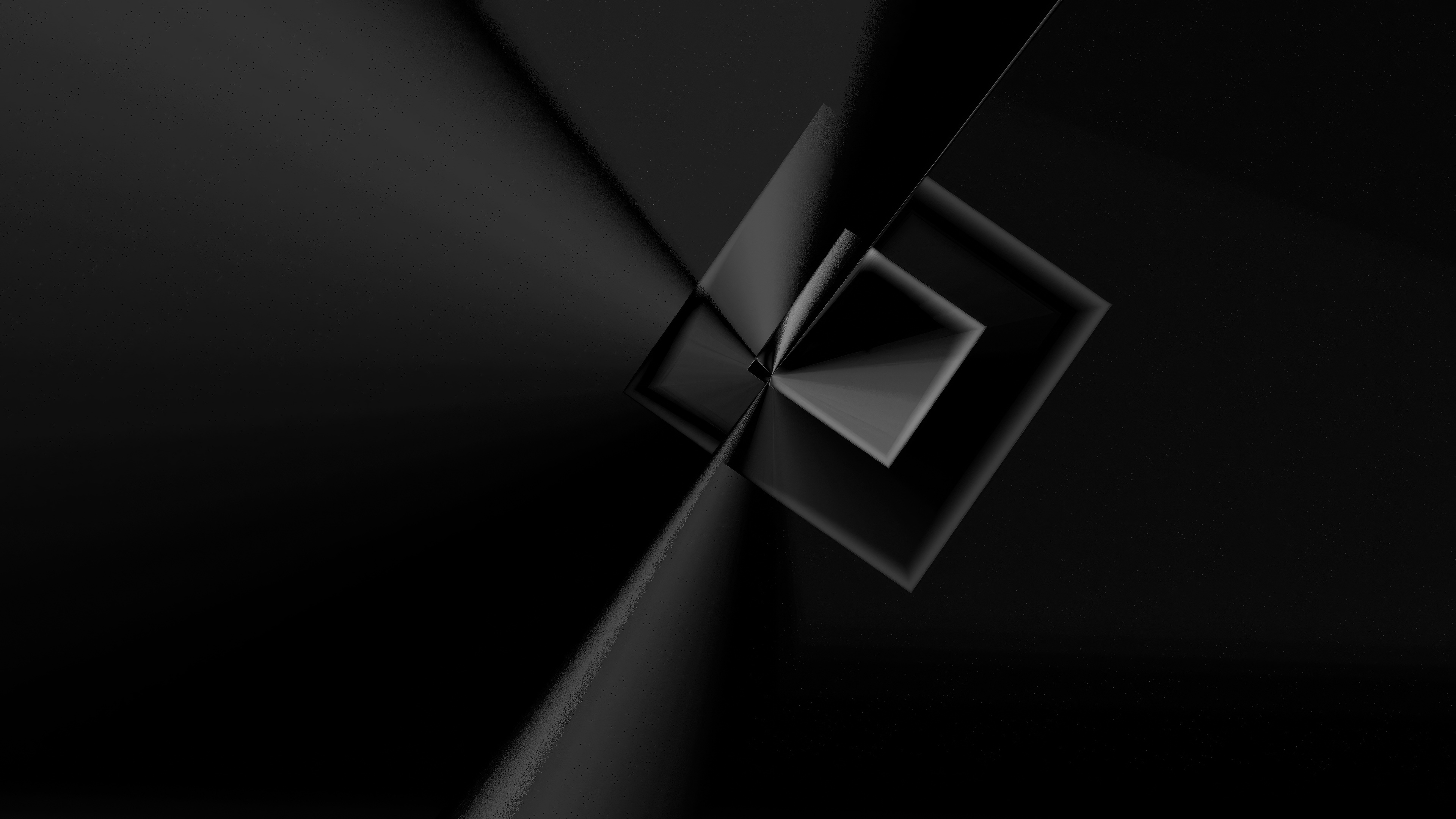 Monochrome abstract geometric shapes with light and shadow HD Wallpaper