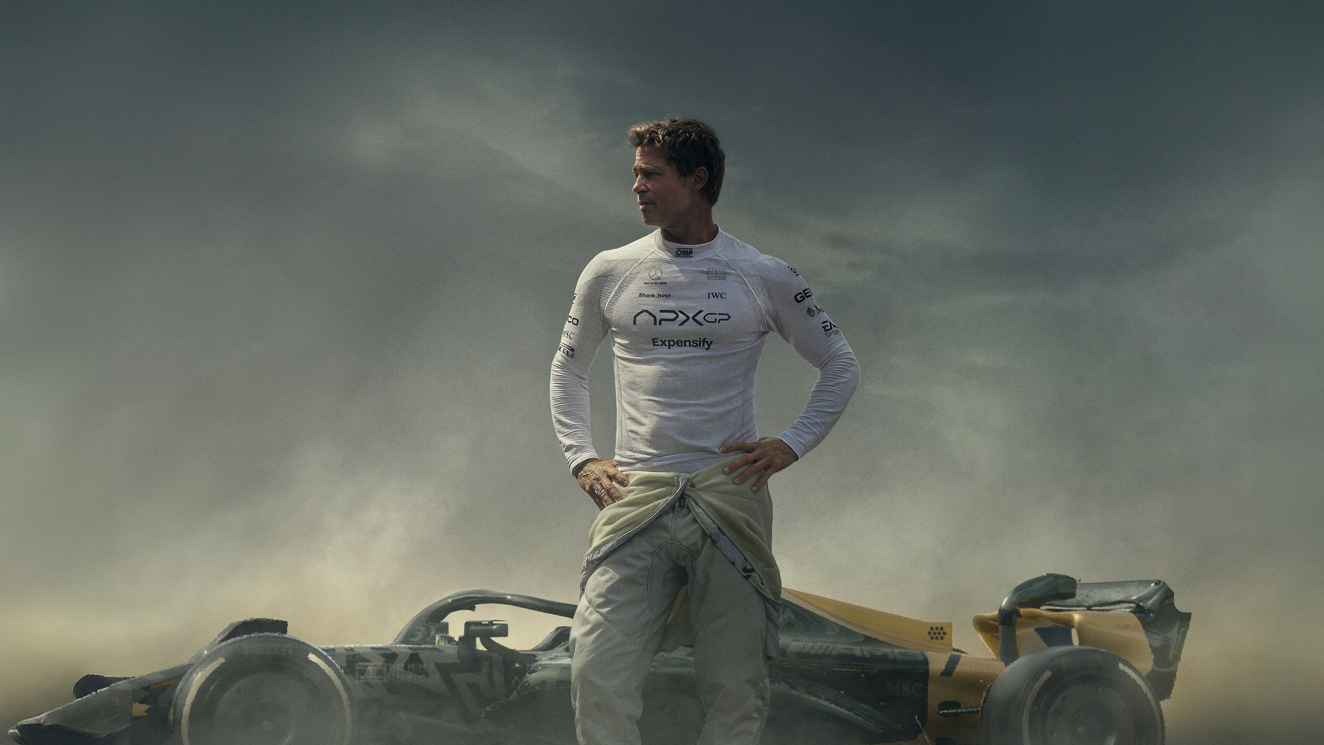 Brad Pitt As Sonny Hayes In F1 Movie HD Wallpaper
