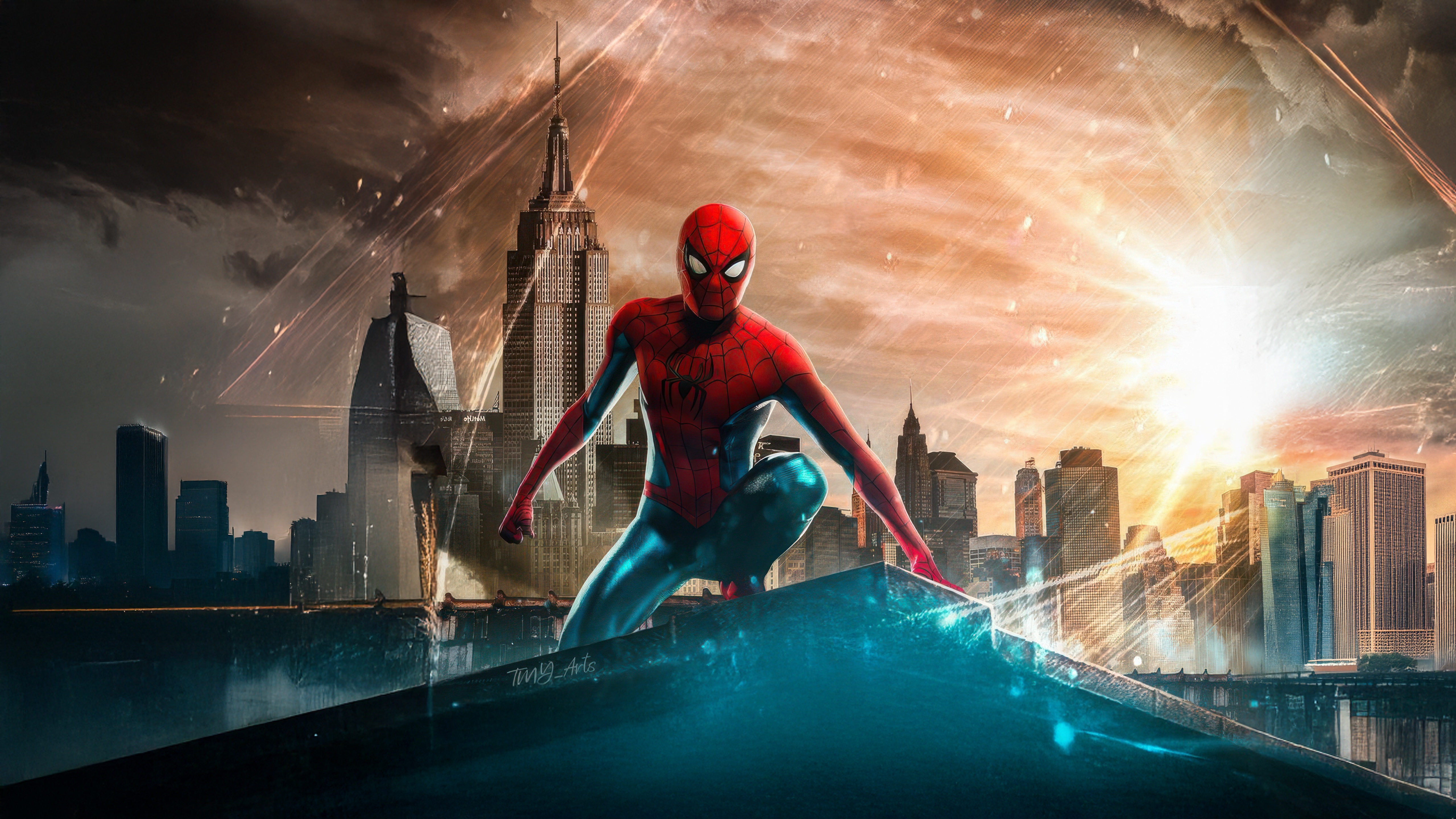 Spider-Man in New York City HD Wallpaper