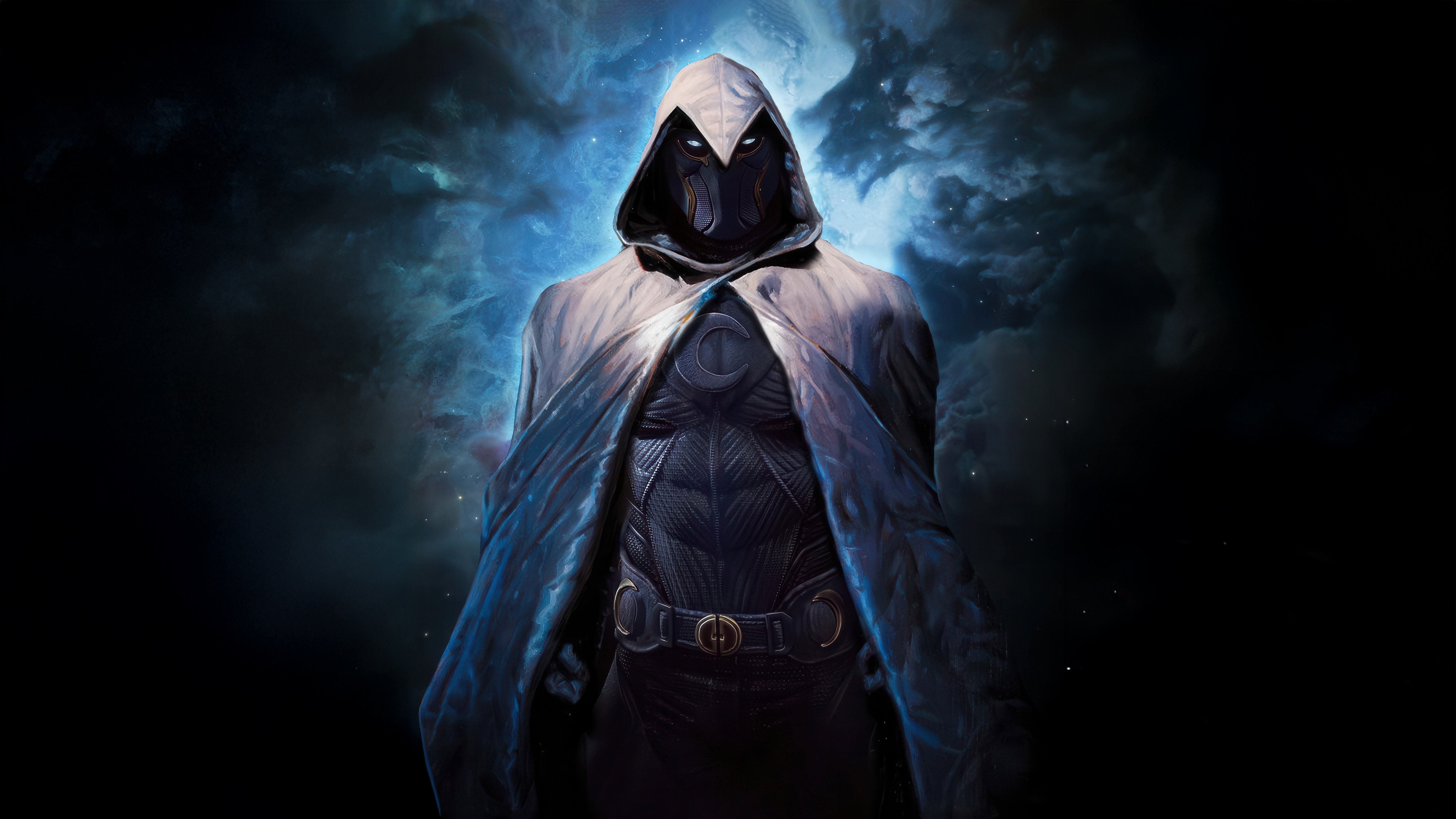 Moon Knight in a dark, cloudy environment HD Wallpaper