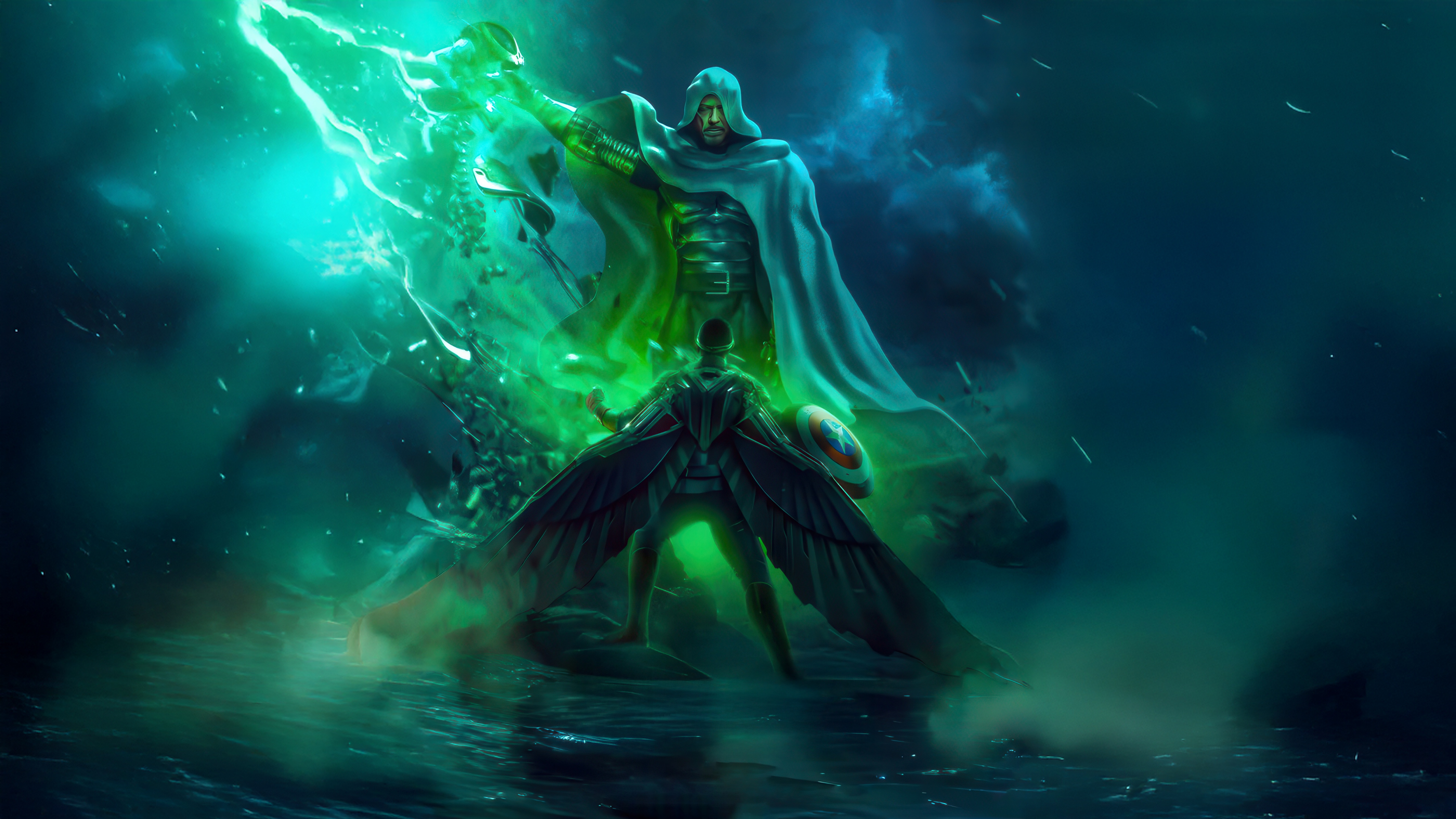 Doctor Doom vs. Captain America HD Wallpaper