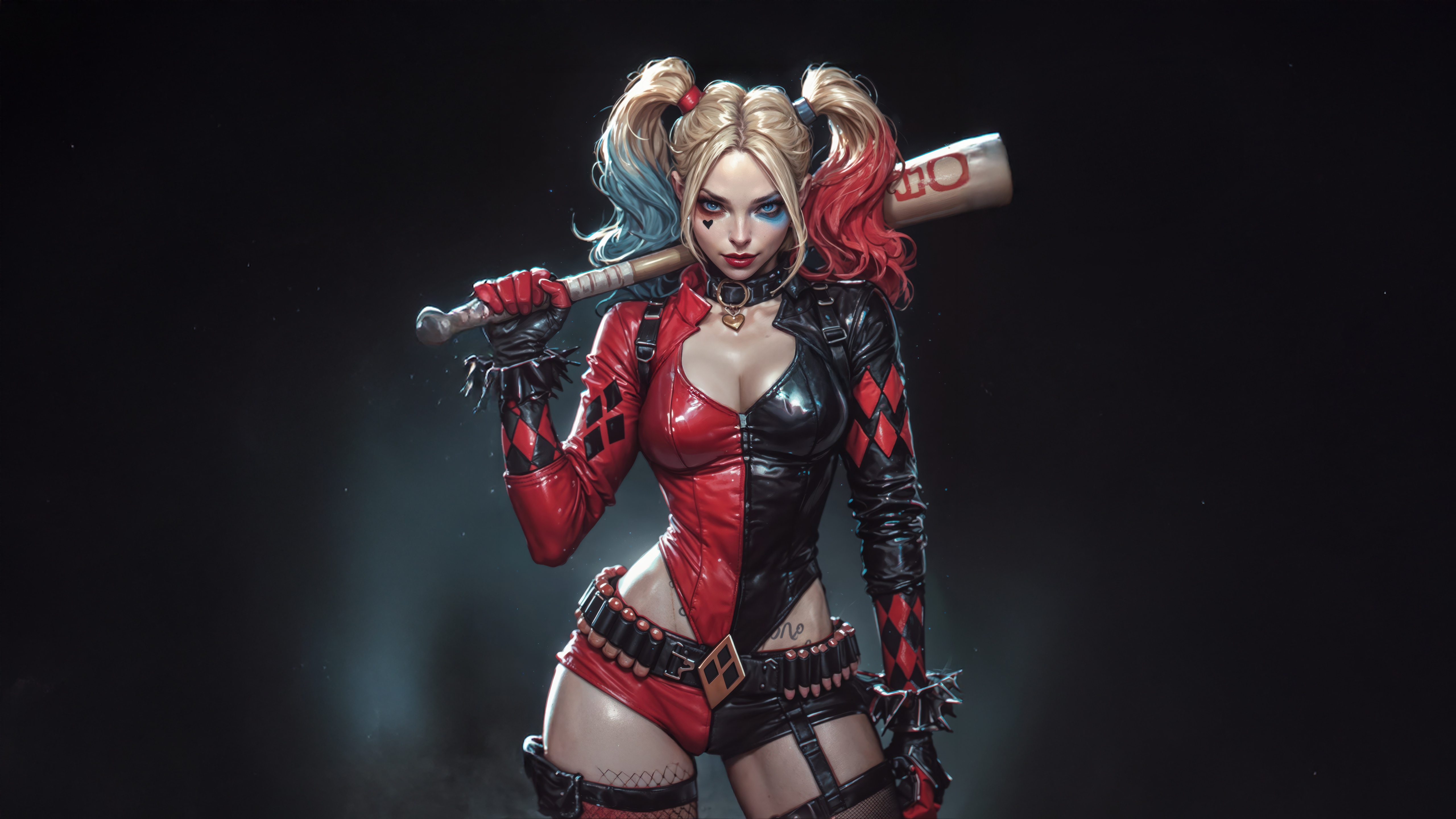 Harley Quinn with Baseball Bat HD Wallpaper
