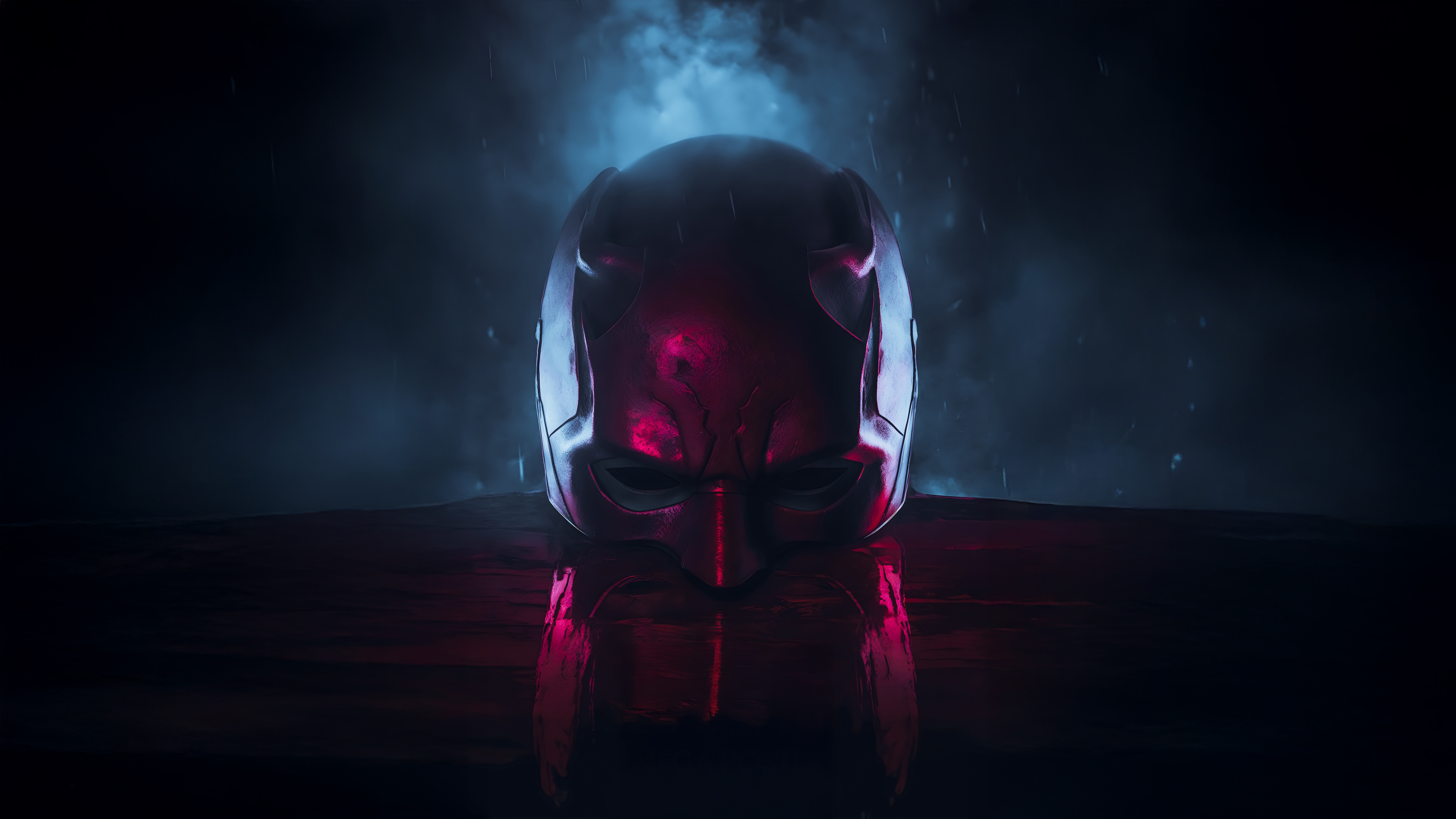 Daredevil Mask in Dramatic Lighting HD Wallpaper