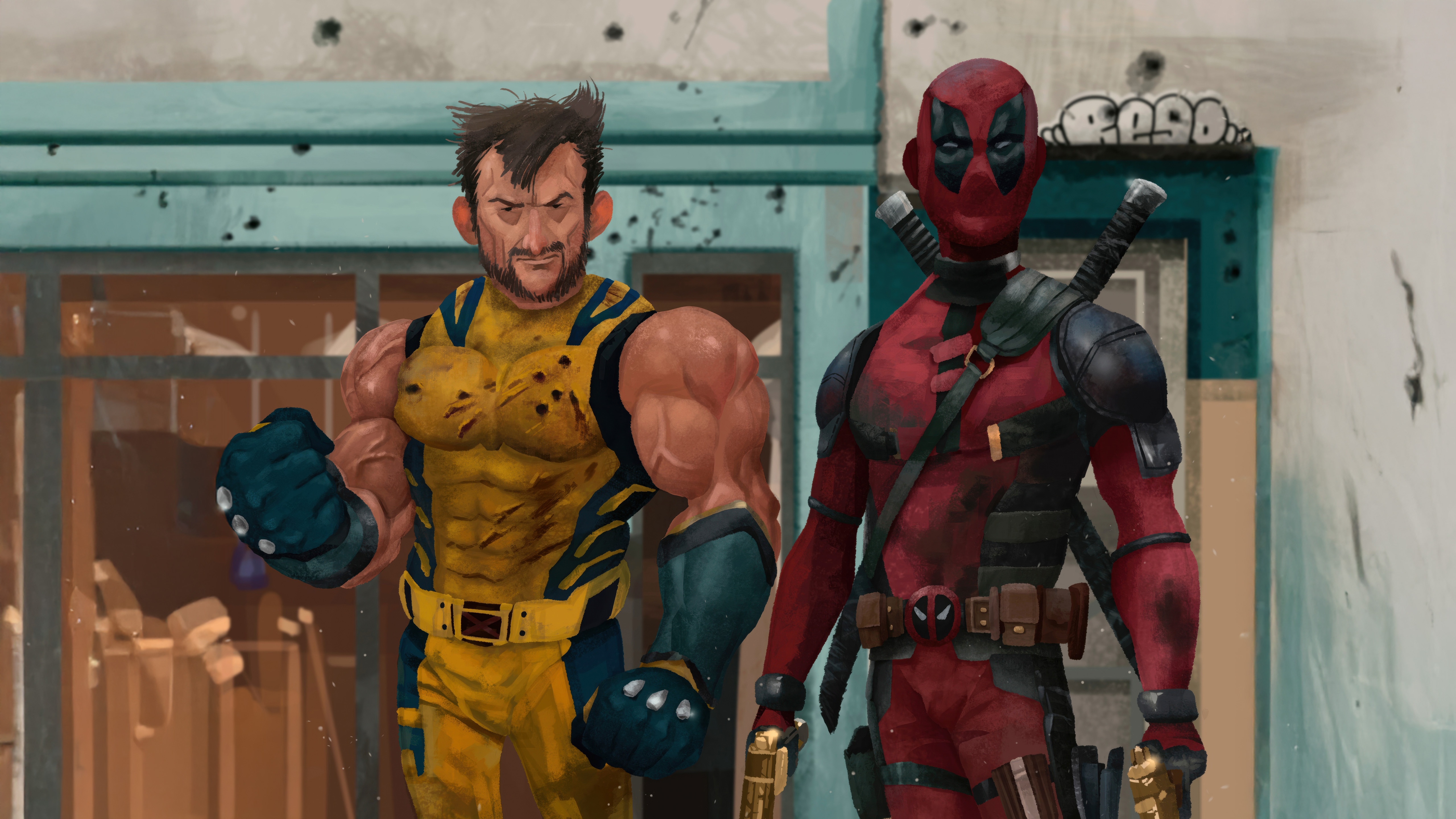 Deadpool and Wolverine Duo HD Wallpaper